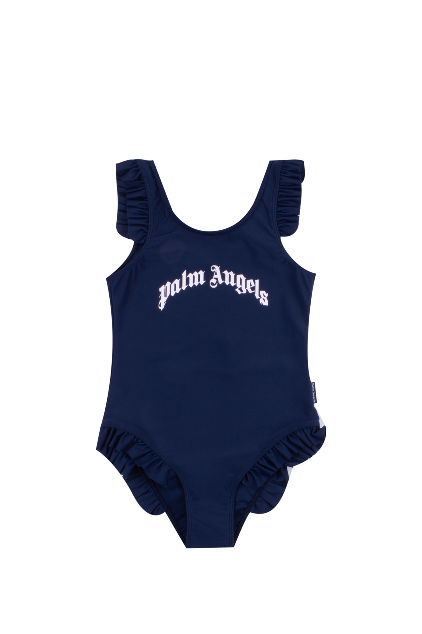 Palm Angels Kids' Nylon One Piece Swimsuit In Blue
