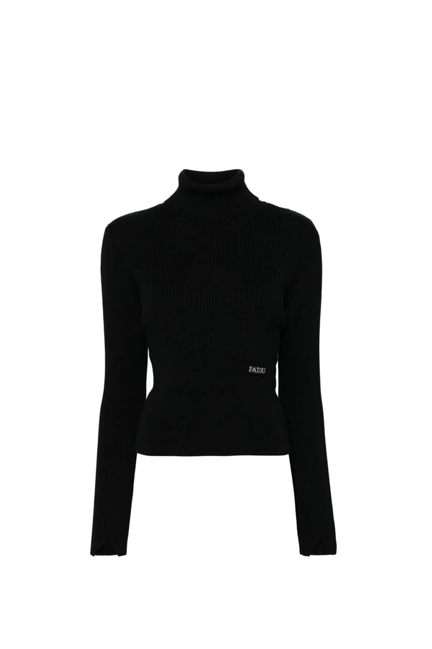 Shop Patou Wool Blend Sweater With Logo In Black