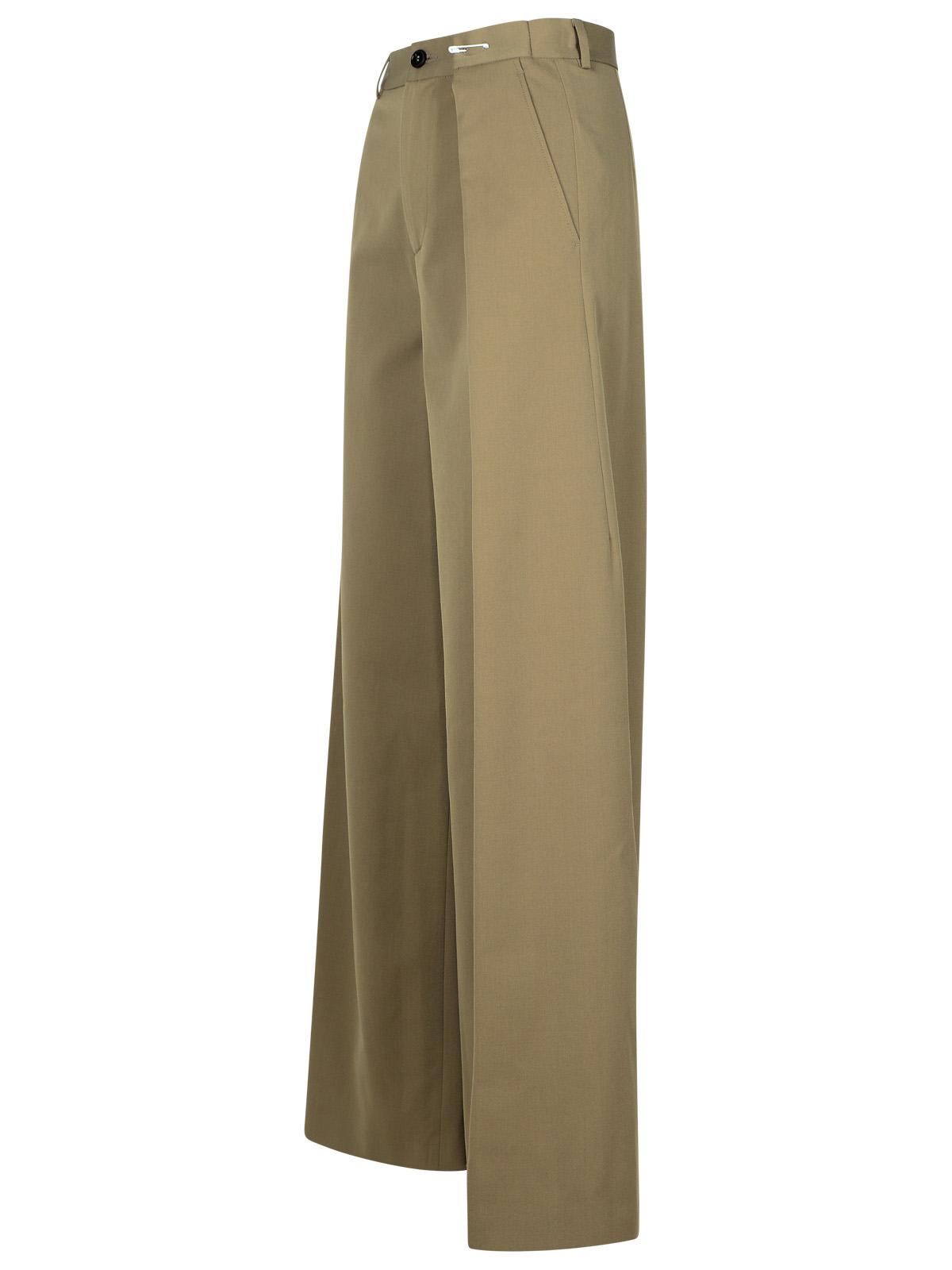 Mm6 Maison Margiela Beige Polyester Blend Trousers In Beige