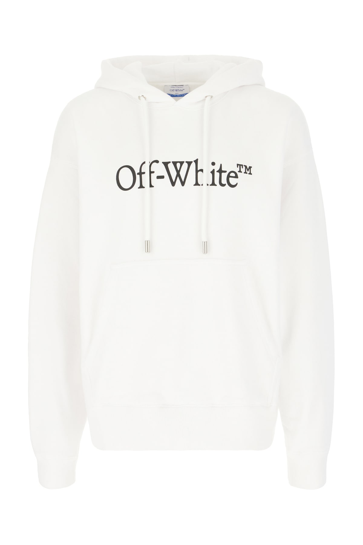 Off-white White Cotton Oversize Sweatshirt In White Black