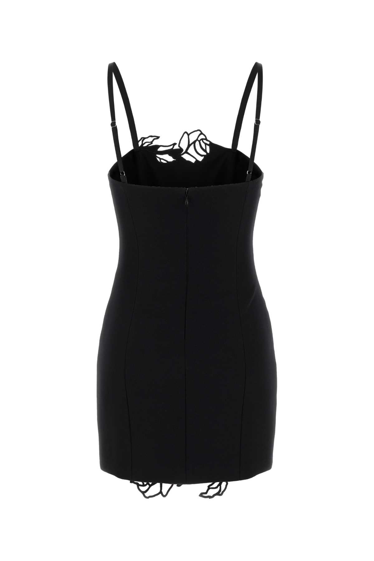 Blumarine Mini Abito In Cady Nero Donna In Black