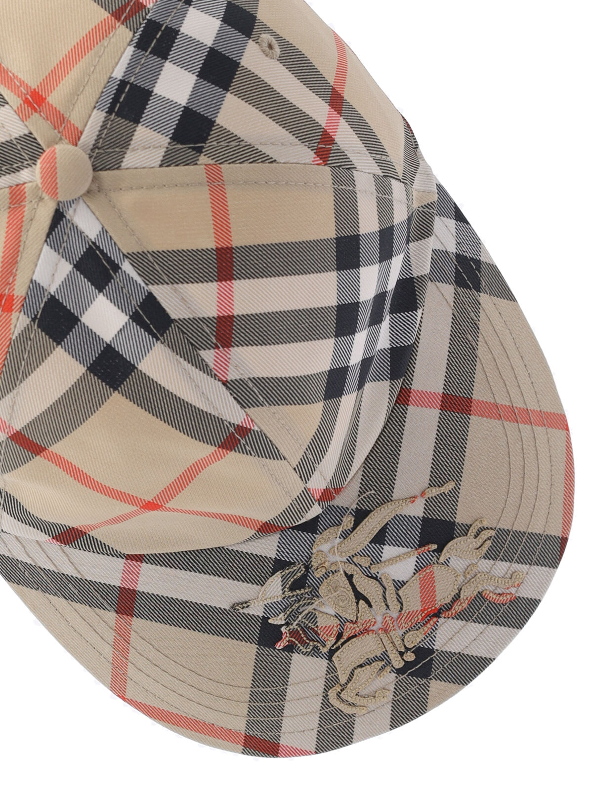 Burberry Embroidered Canvas Baseball Cap In Sand Ip Check