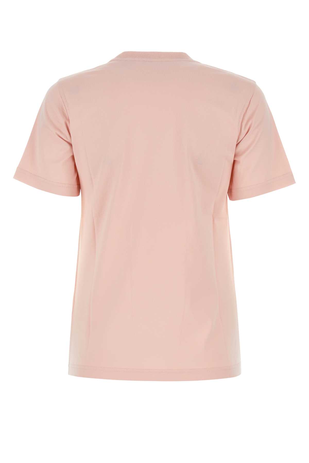 Shop Burberry Pastel Pink Cotton T-shirt In Softblossom