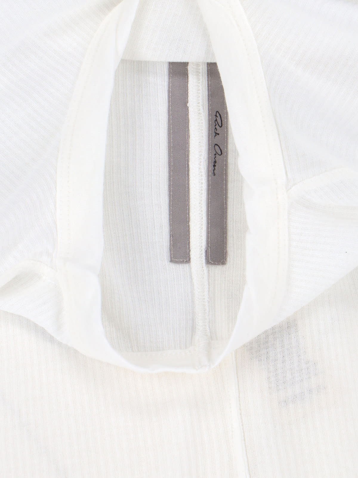 Rick Owens Viscose And Silk T-shirt In White