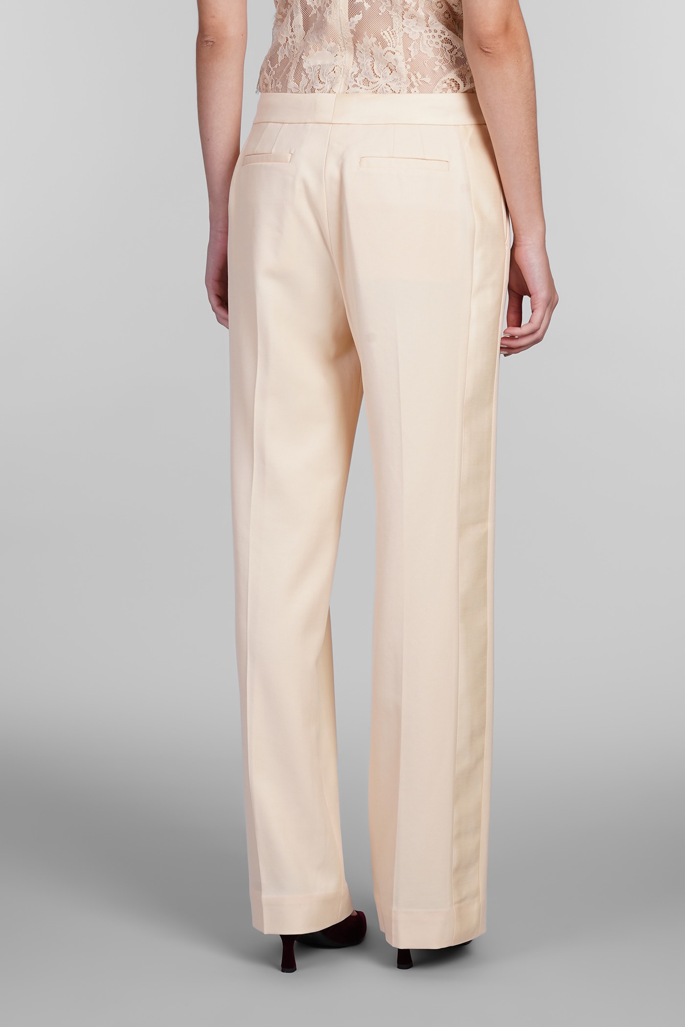 Zimmermann Pants In Beige Wool In Beige