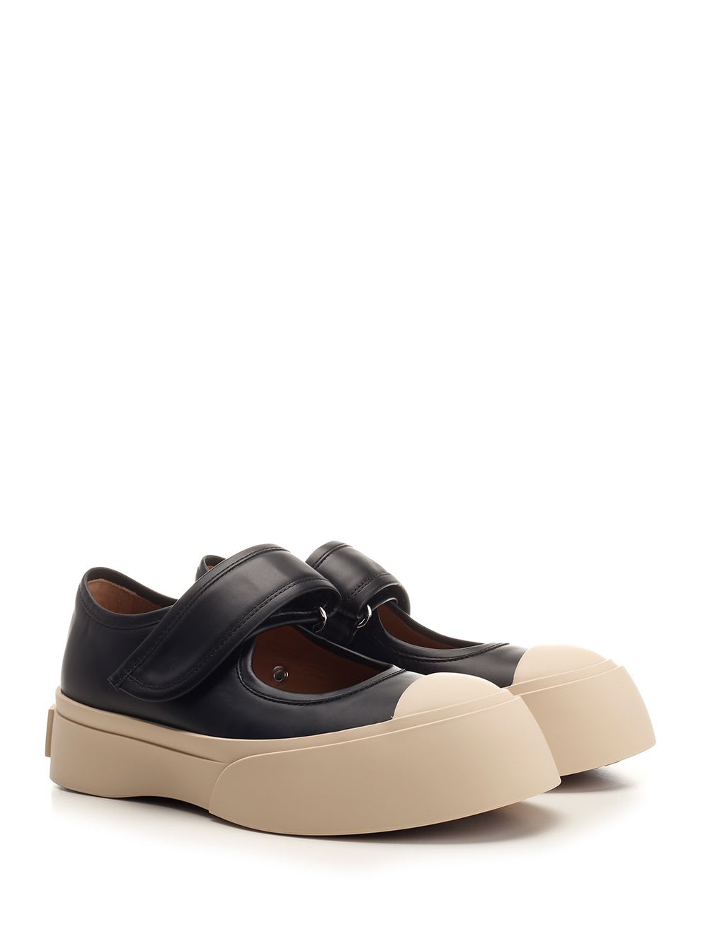 Shop Marni Mary Jane Sneakers In Black