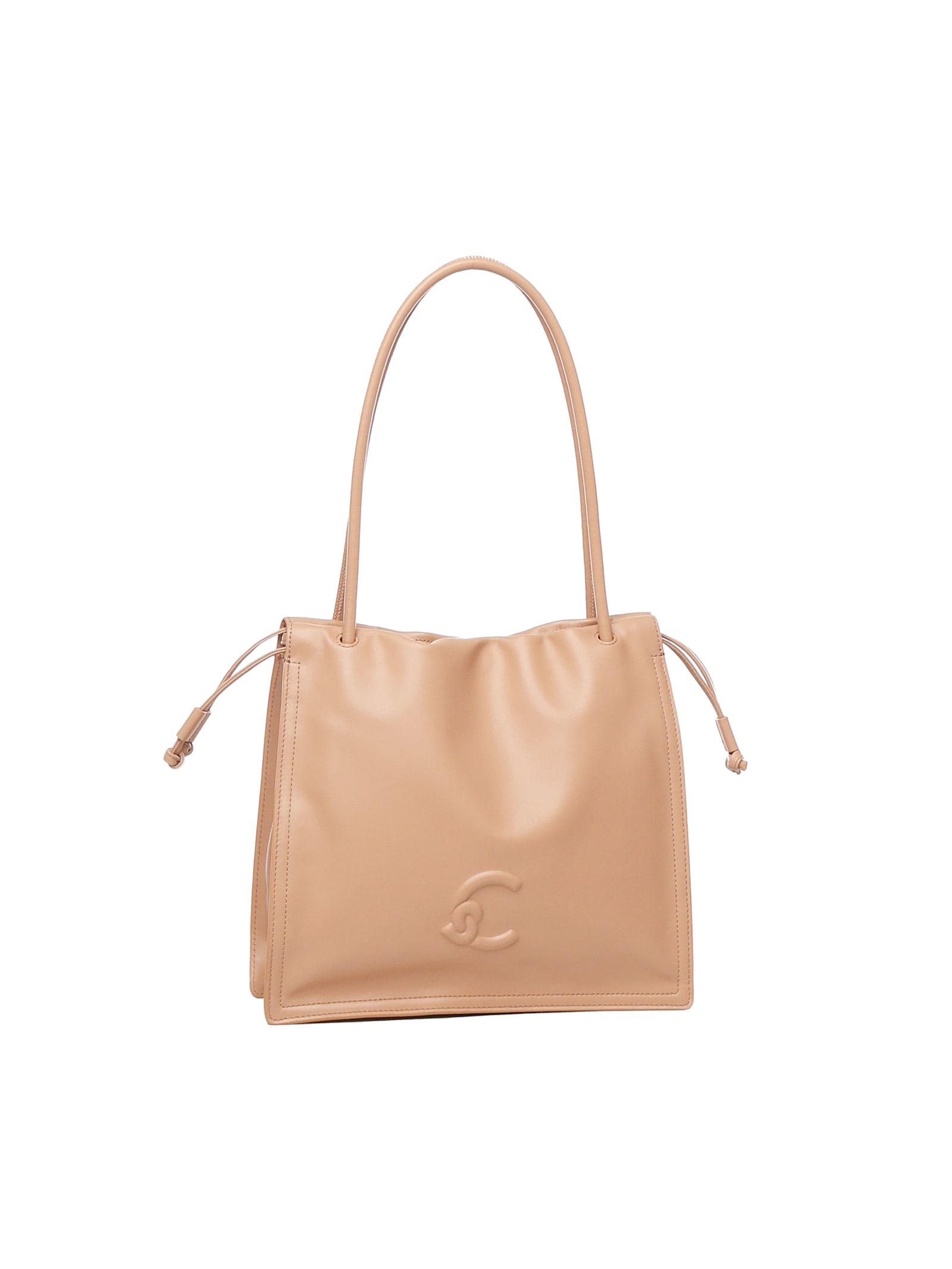 Coccinelle Logo Embossed Drawstring Tote Bag