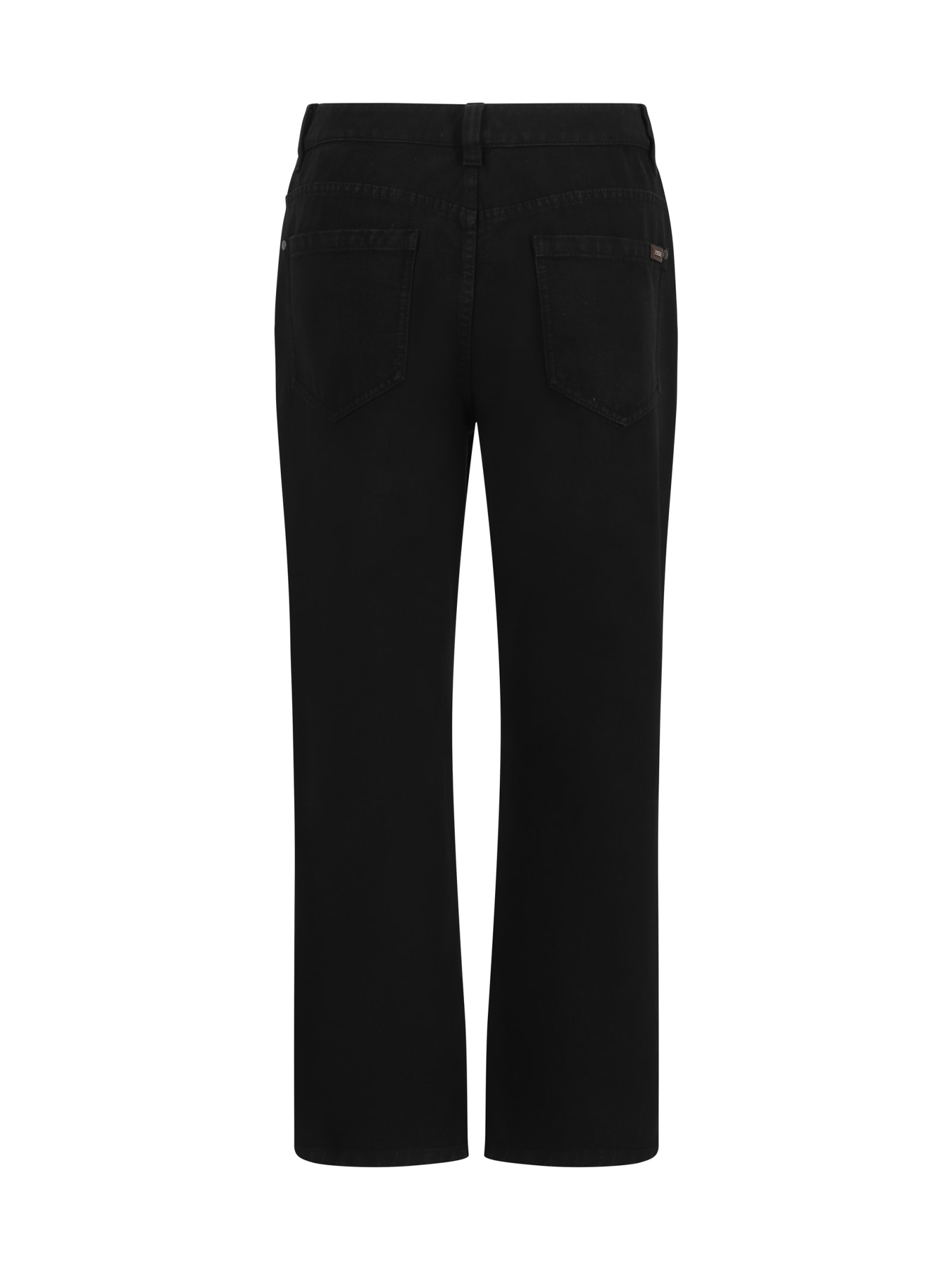 Shop Brunello Cucinelli Denim Pants In Nero