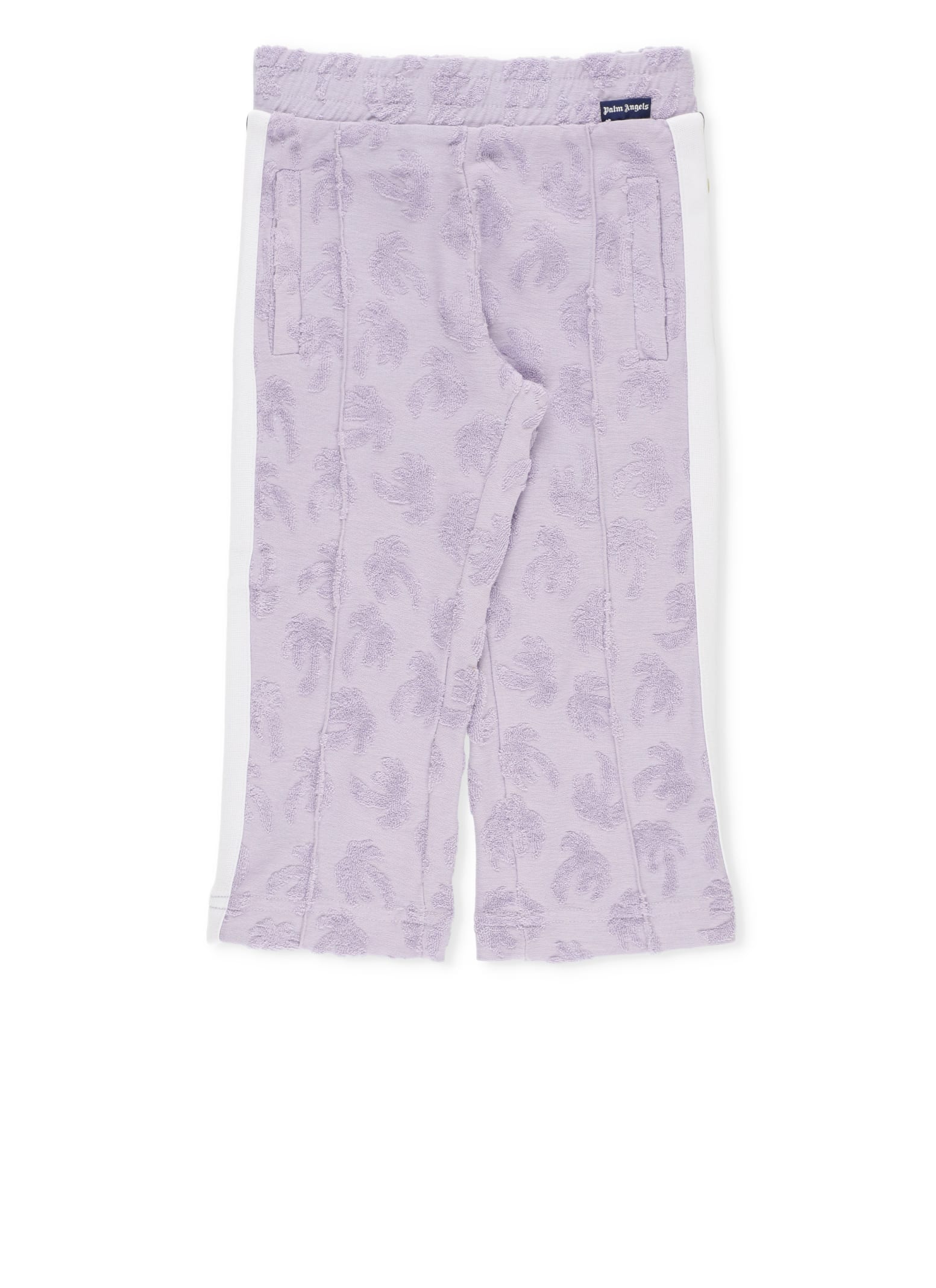 Shop Palm Angels Cotton Pants In Purple