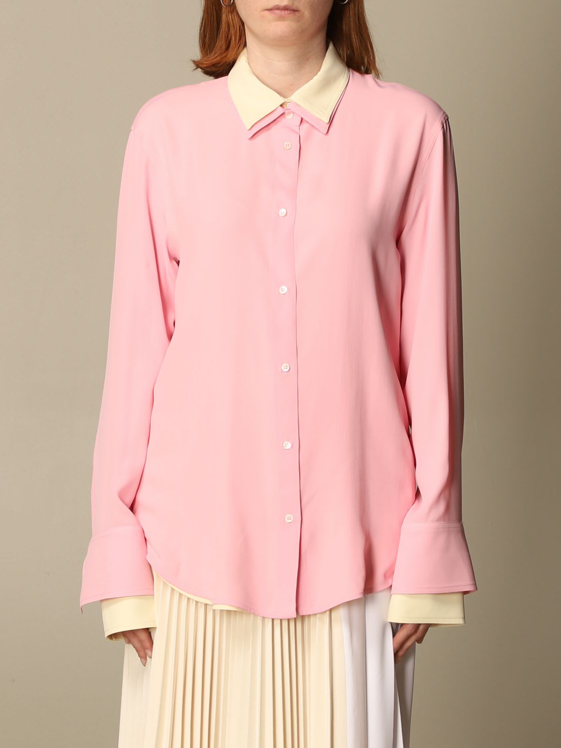 N.21 N° 21 Shirt N°21 Relaxed Fit Shirt In Silk Blend