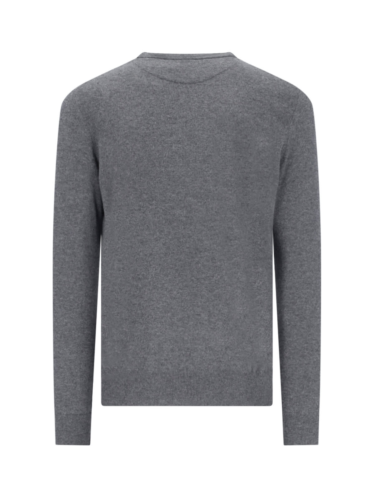 Shop Polo Ralph Lauren Logo Sweater In Gray