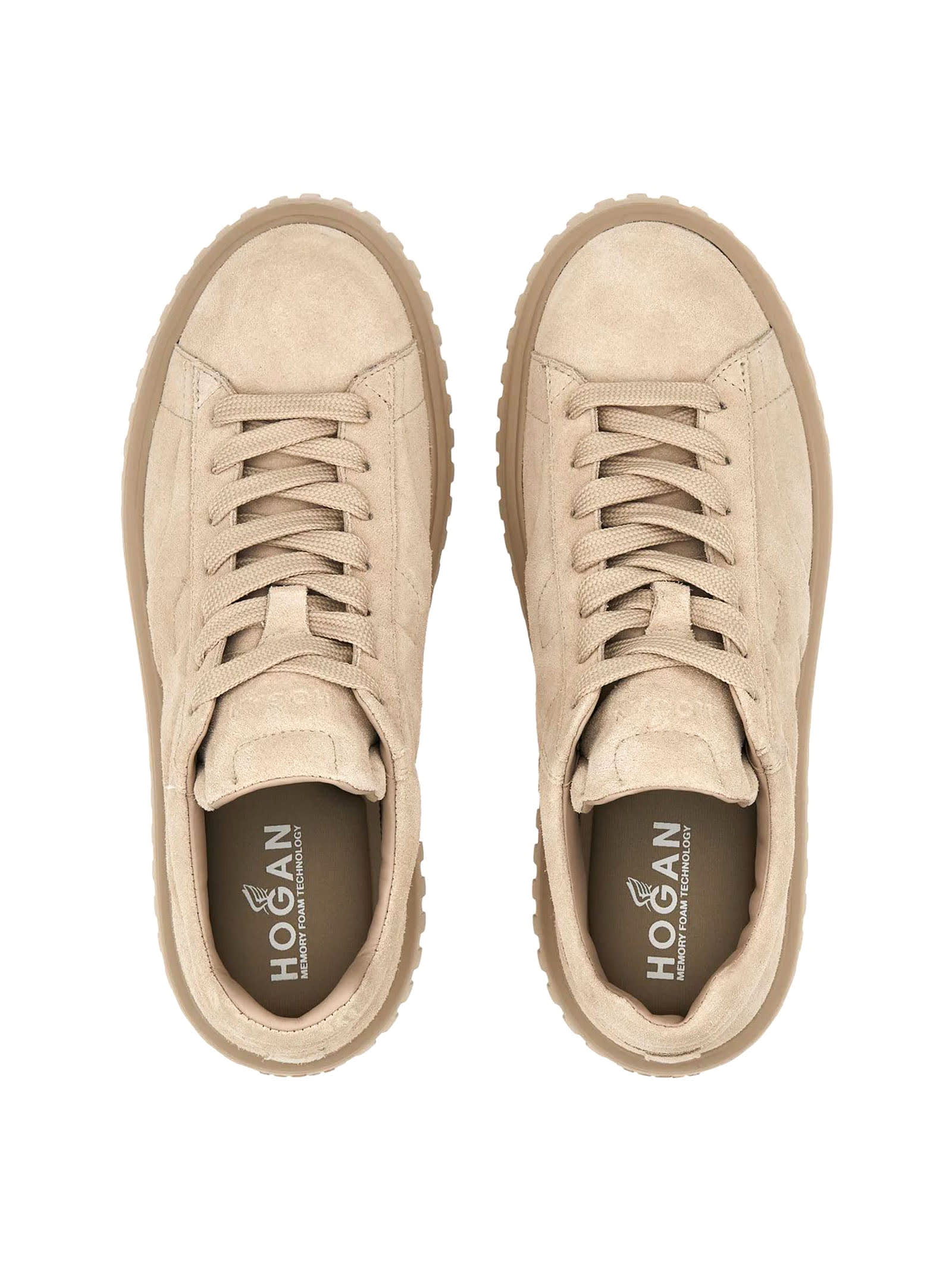 Shop Hogan Sneakers Beige In Zenzero