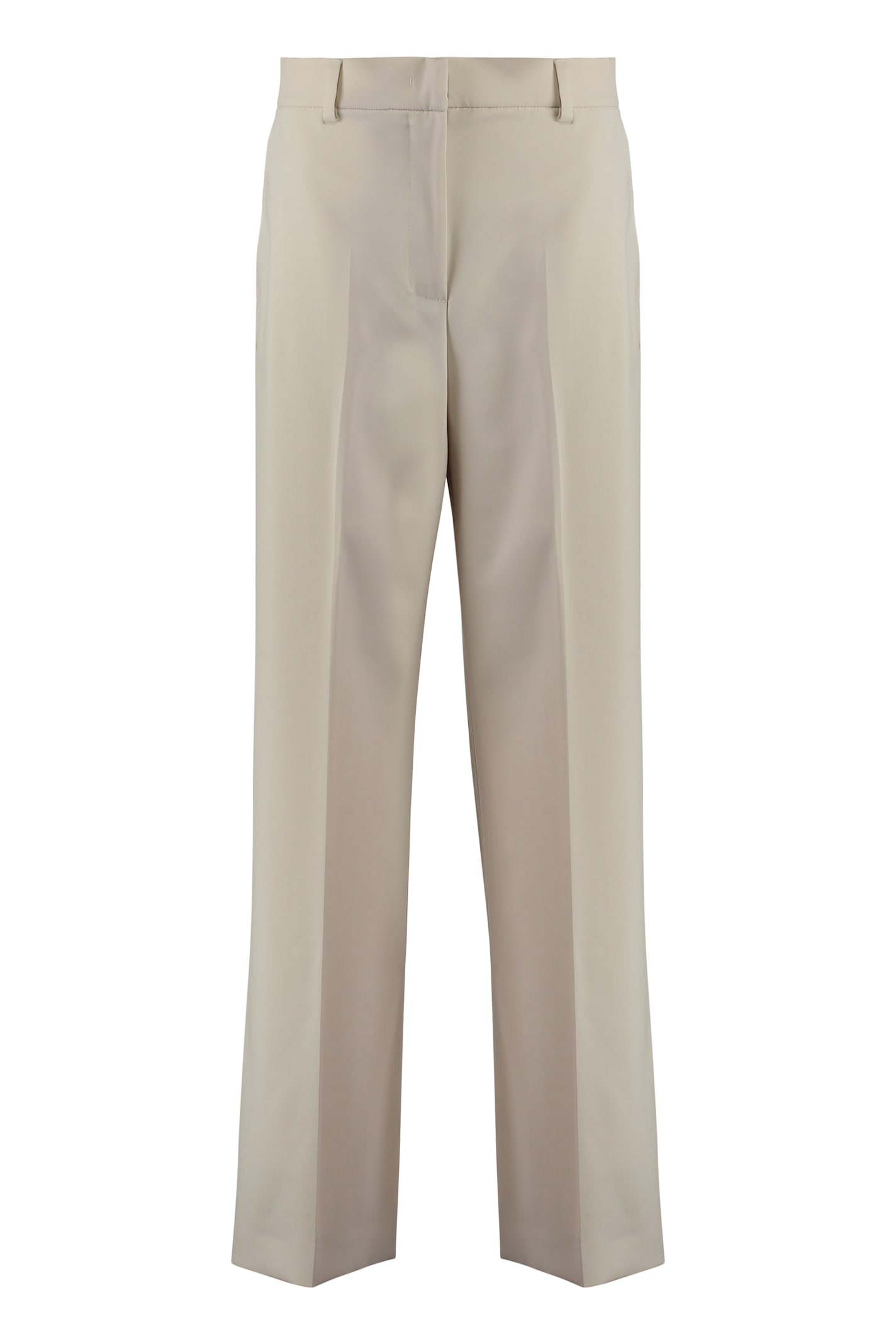 Angola Virgin Wool Wide-leg Trousers