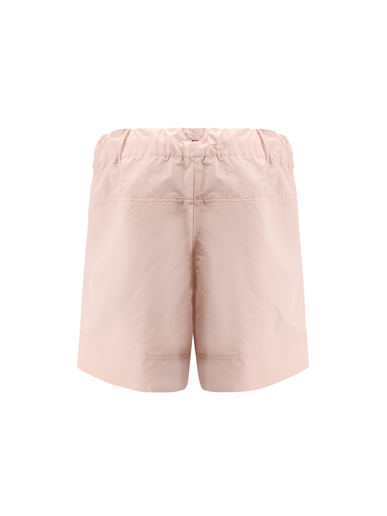 Moncler Grenoble Pink Shorts With Elastic Drawstring Elastic Waist And Logo Embroidery On The Side I