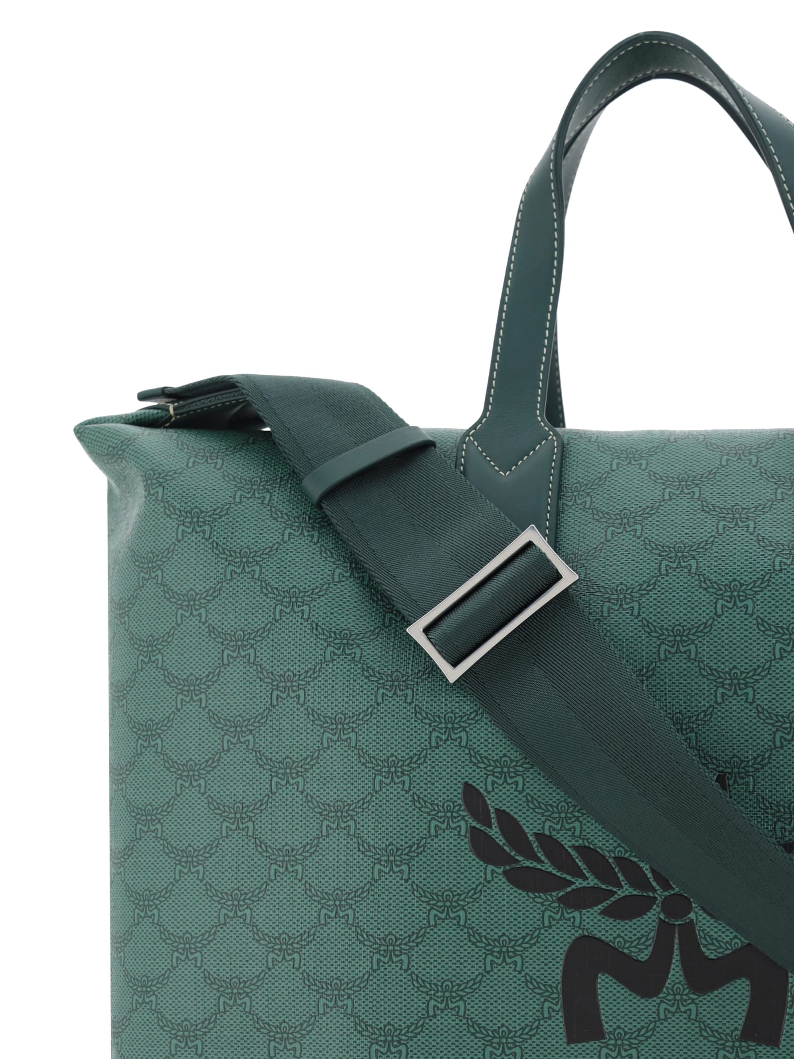 Shop Mcm Himmel Tote Travel Bag In Forest Green