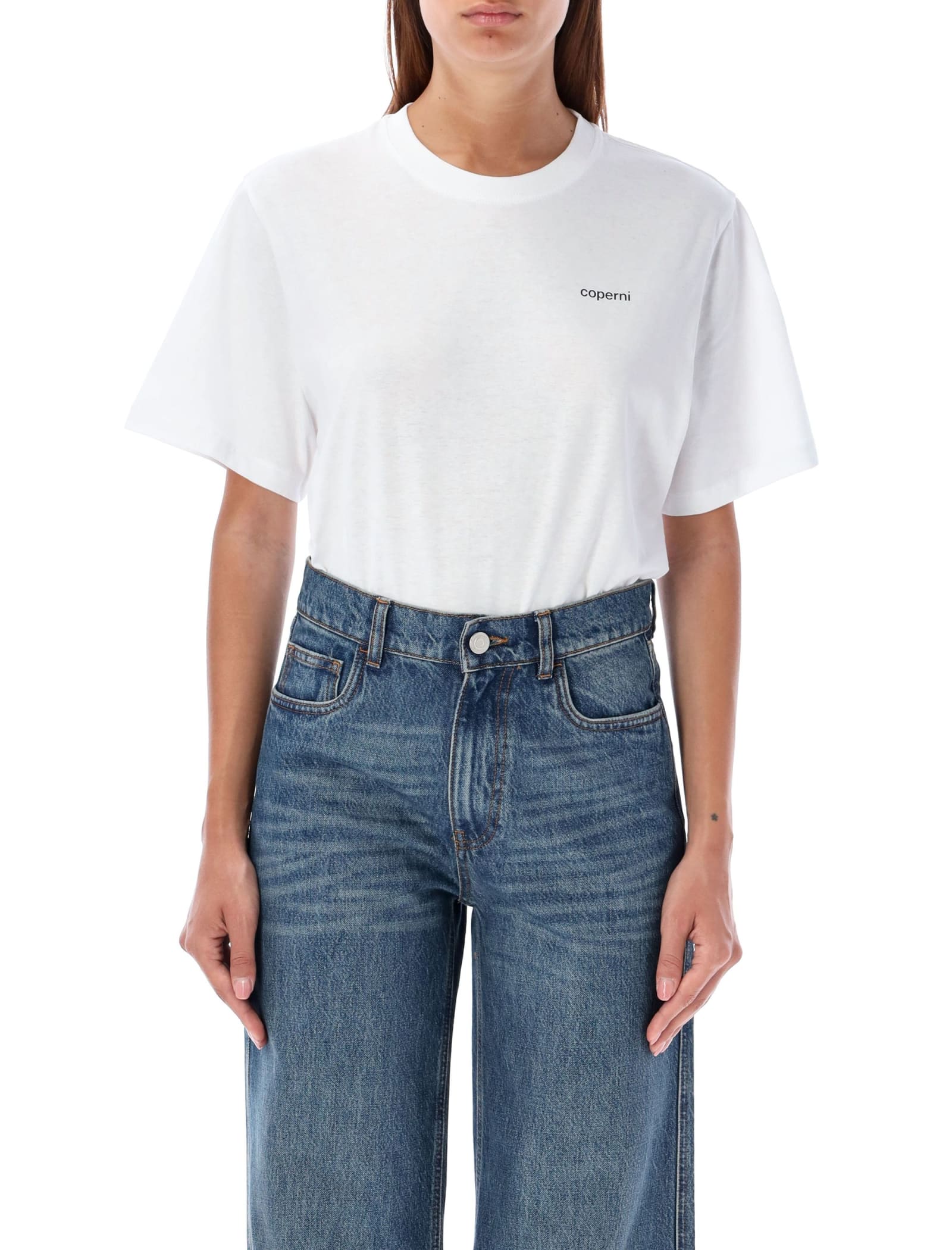 Shop Coperni Body T-shirt In Whiteblack