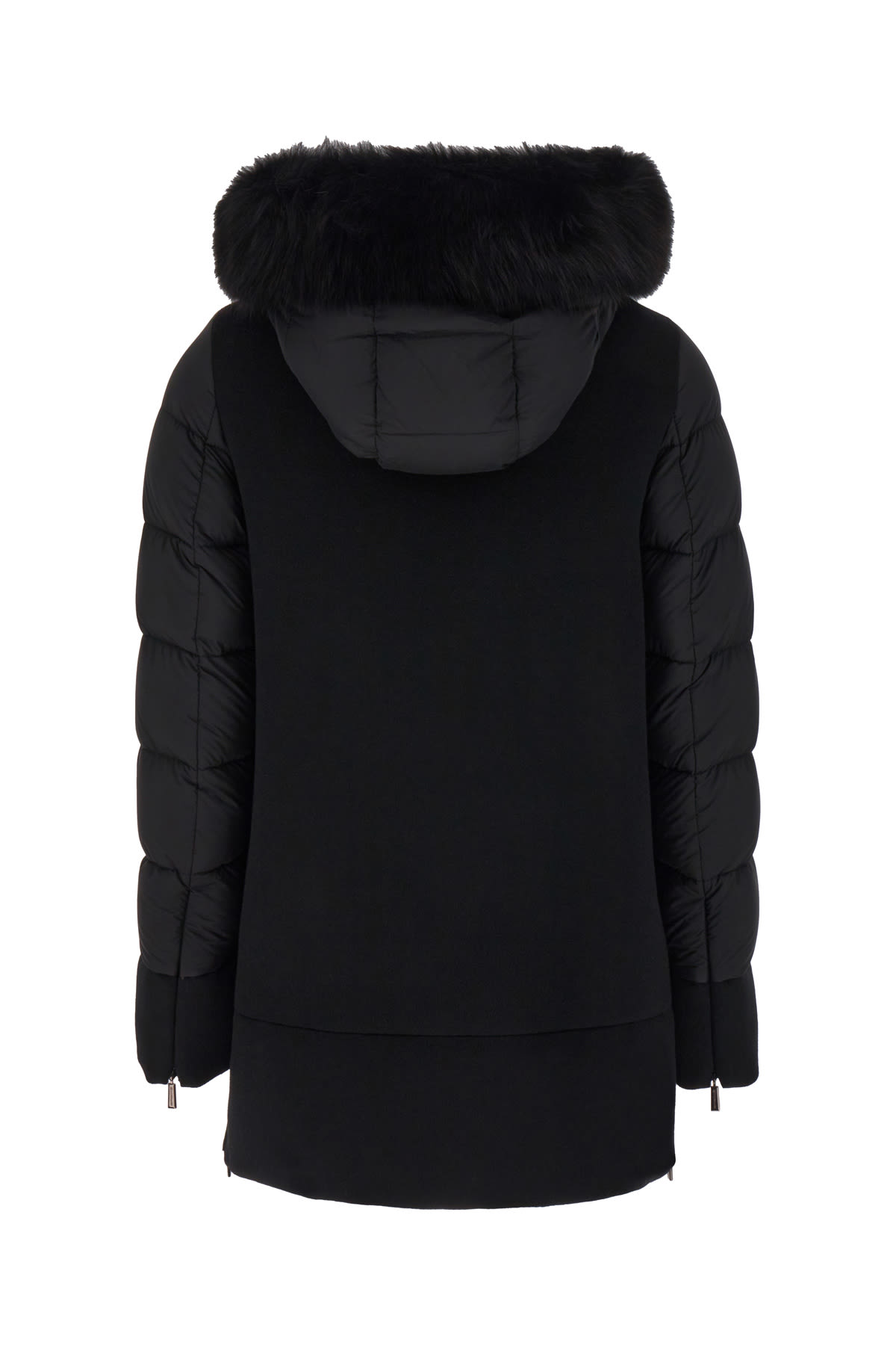 Shop Moorer Black Wool Blend Fresia Down Jacket In U0001