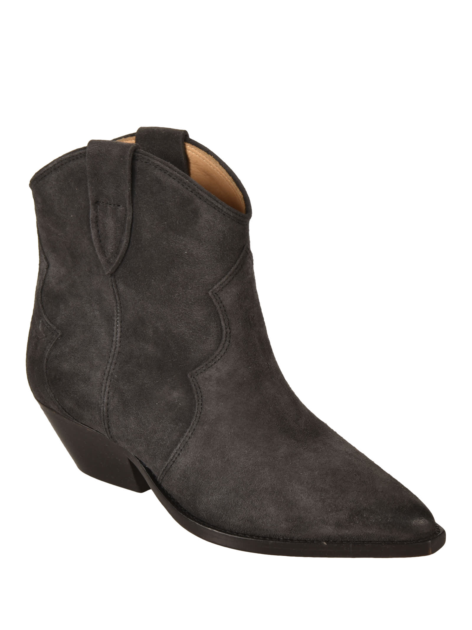 Shop Isabel Marant Pointed Toe Ankle Boots In Black