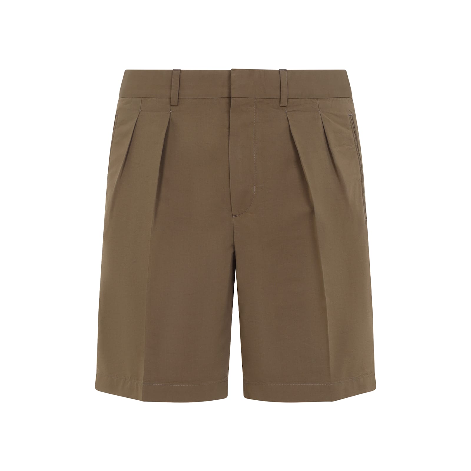 Tom Ford Tailored Shorts With Back Slit Pockets In Chestnut