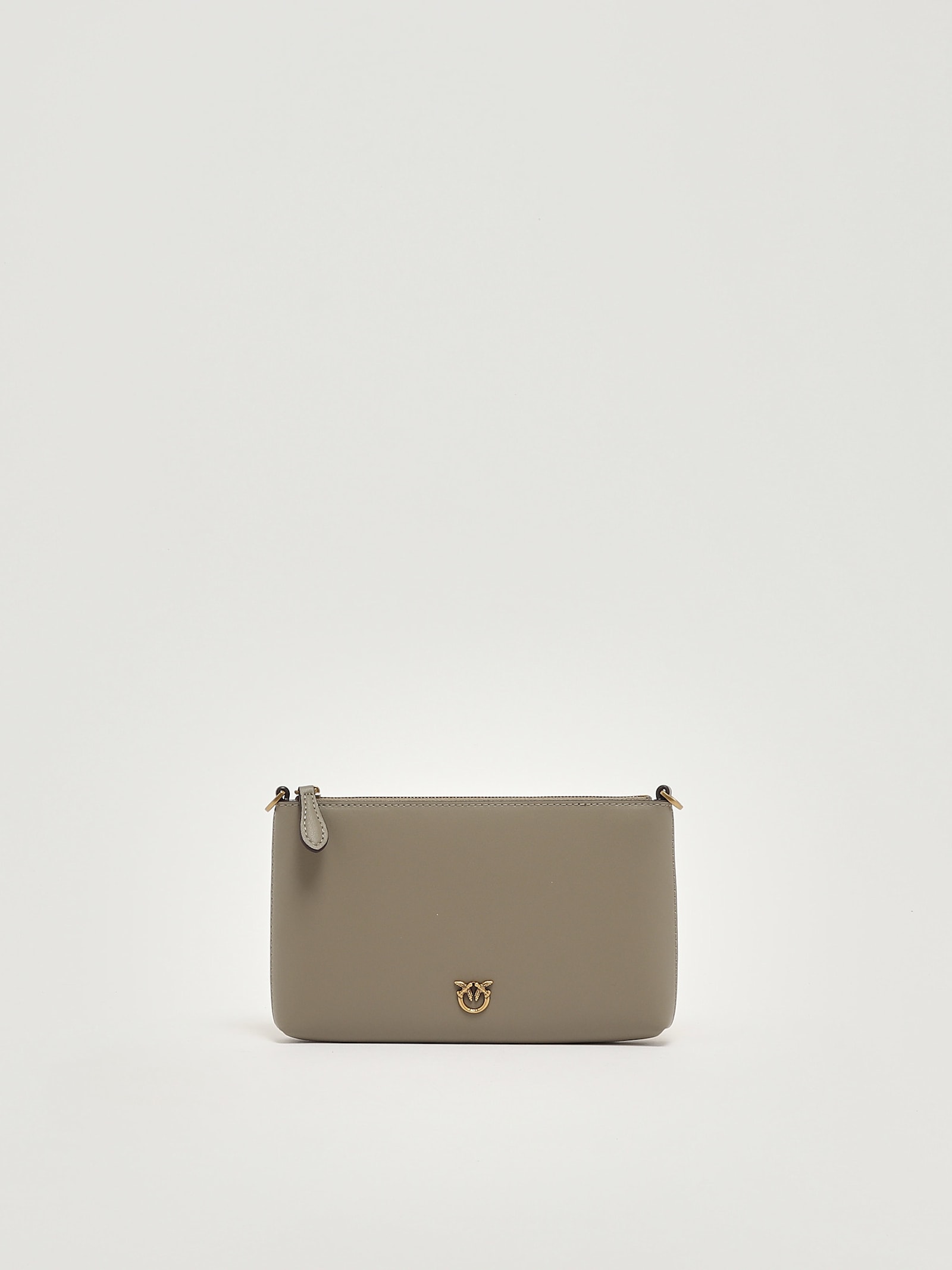 Pinko Flat Horizontal Mini Clutch In Brown