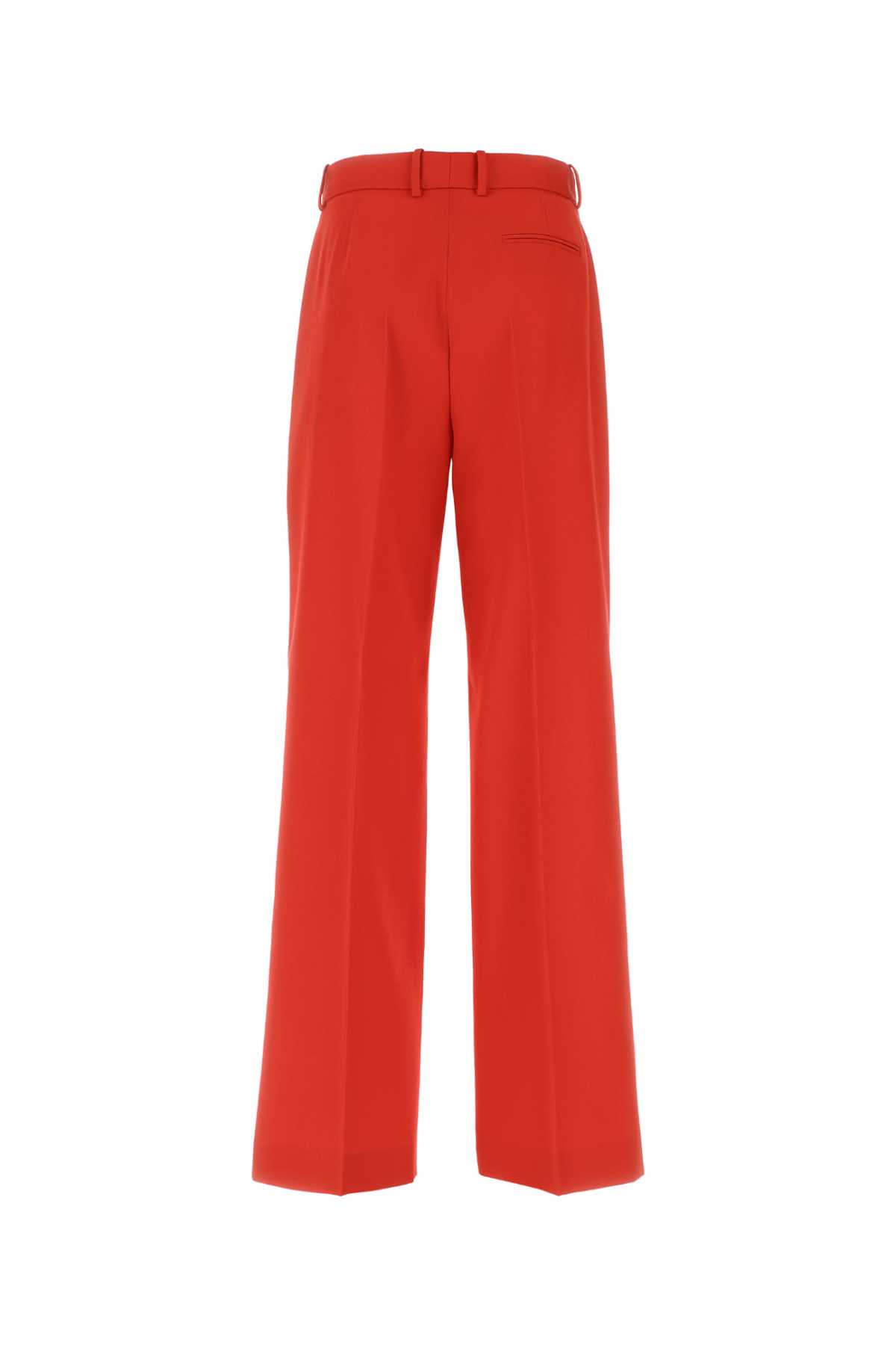 Shop Lanvin Red Wool Wide-leg Pant