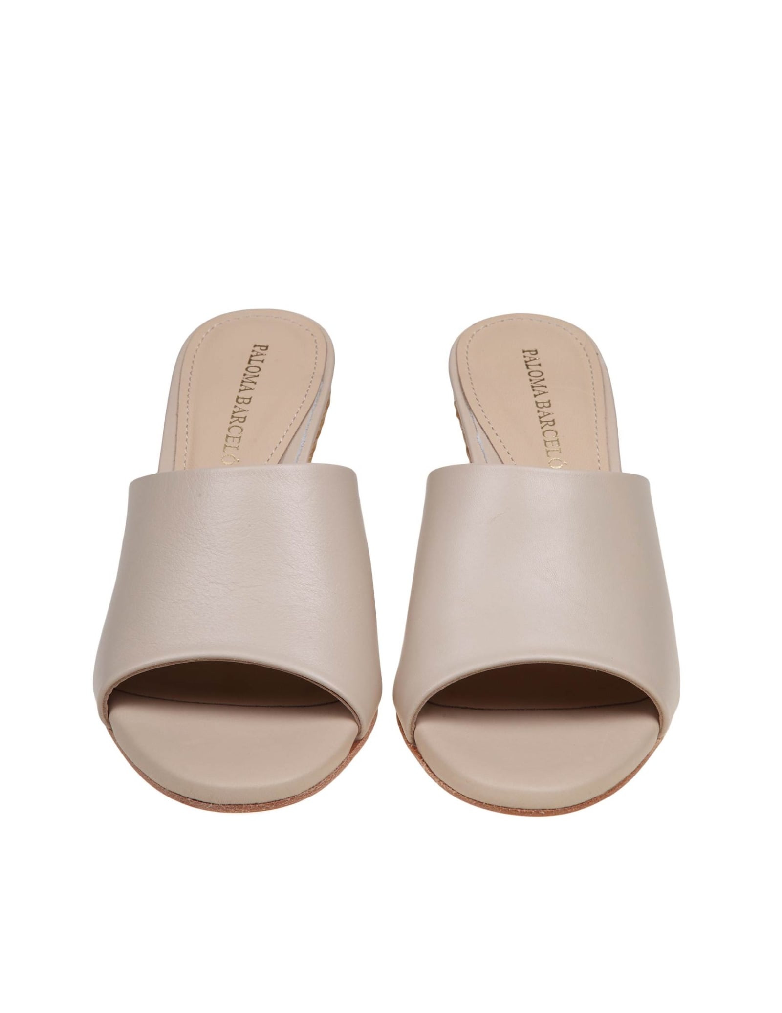 Shop Paloma Barceló Brigite Mules In Ivory Leather
