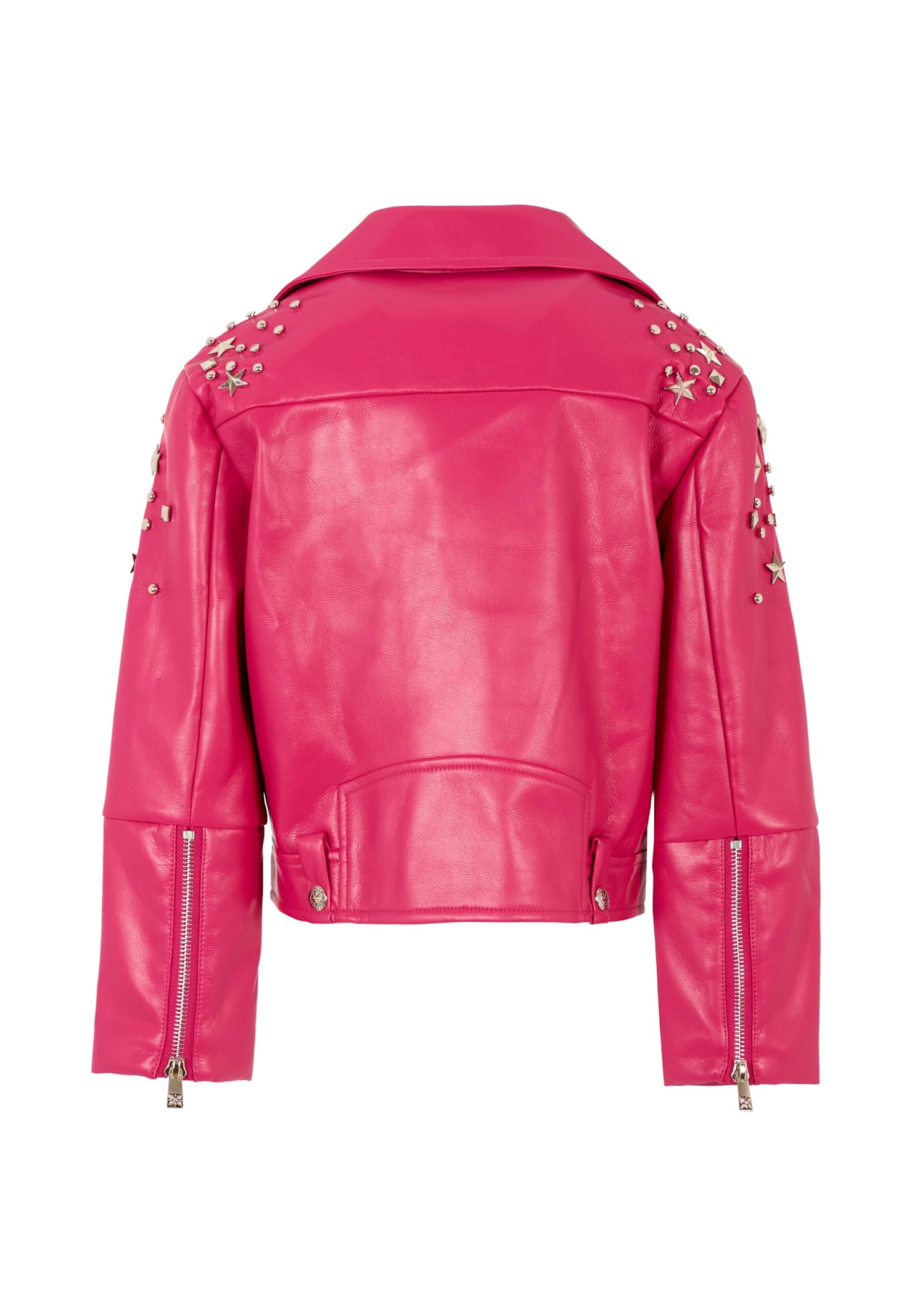 Richmond Fuchsia Jacket For Girl With Studs In Pink