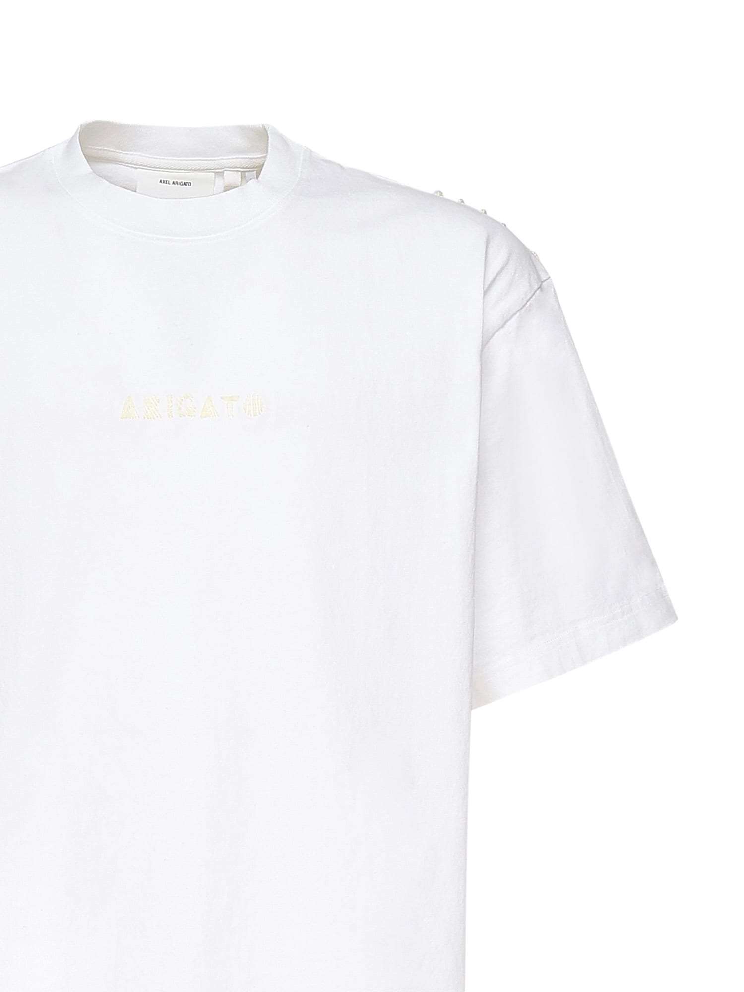 Axel Arigato T-shirt With Logo Embroidery In White