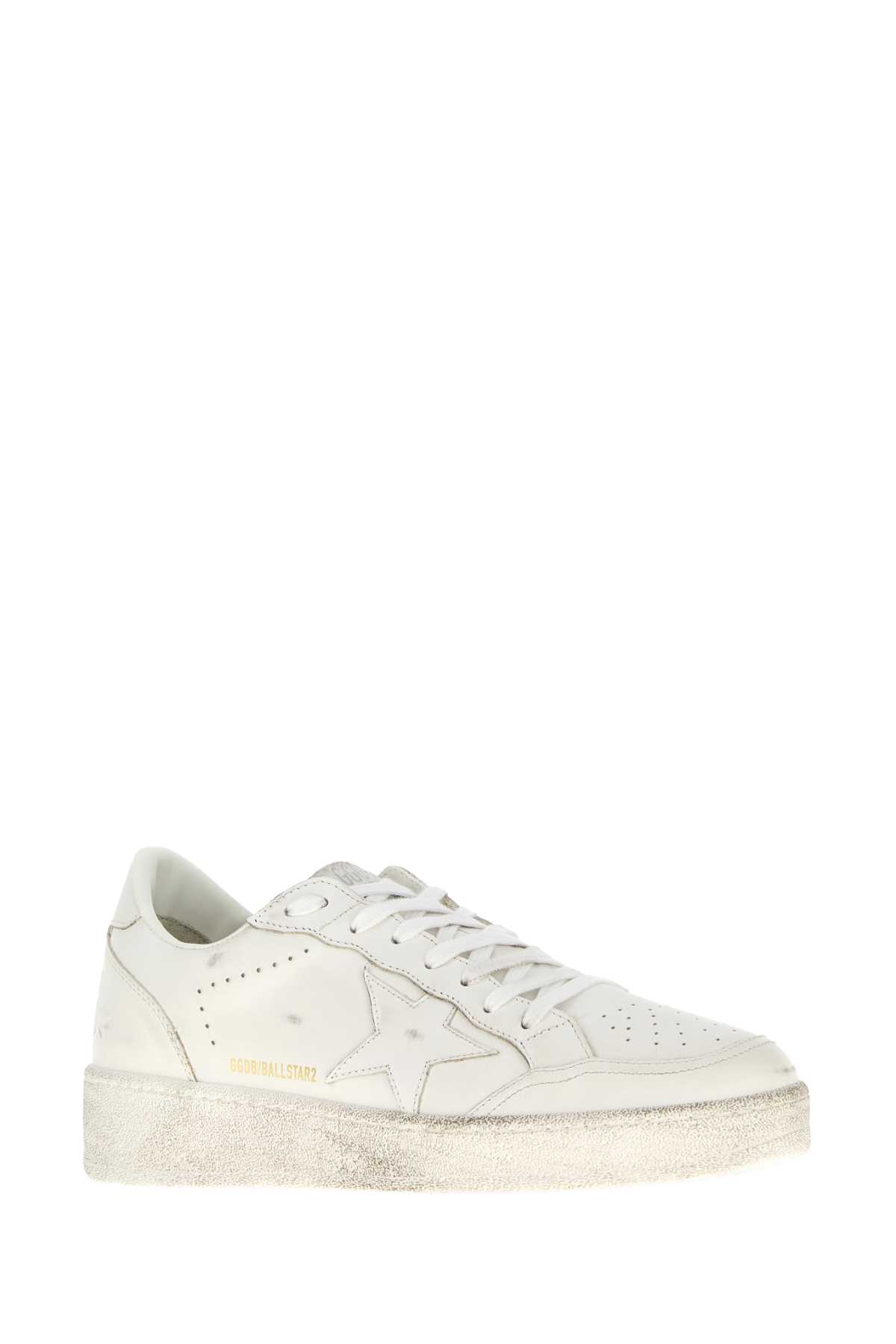 Golden Goose Leather Ball Star 2 Sneakers With Patch In White