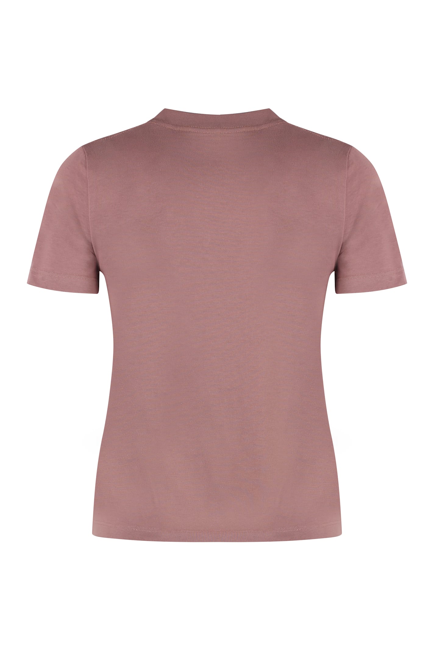 Chloé Cotton Crew-neck T-shirt In Pink