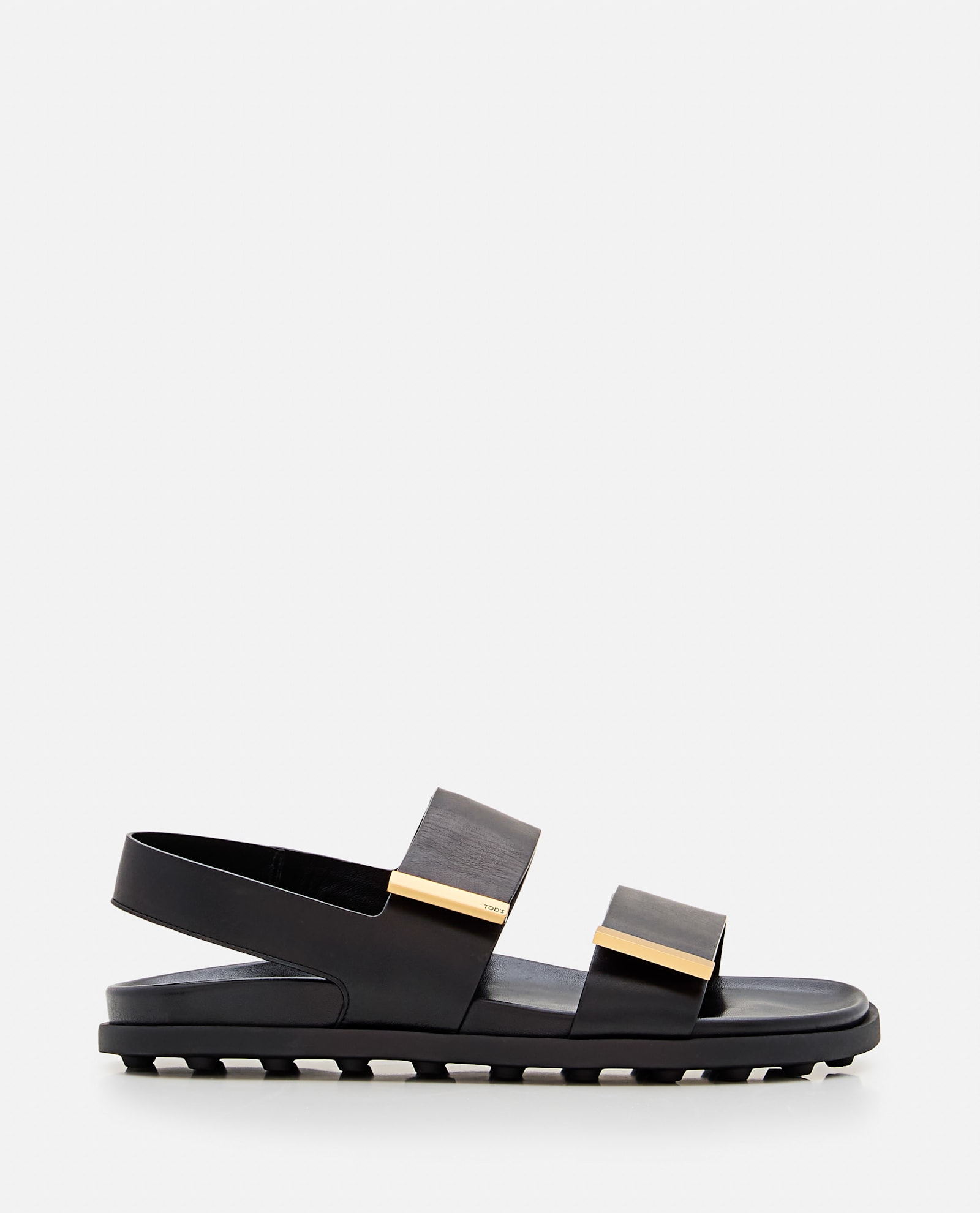 Tod's Leather Slingback Sandals In Black