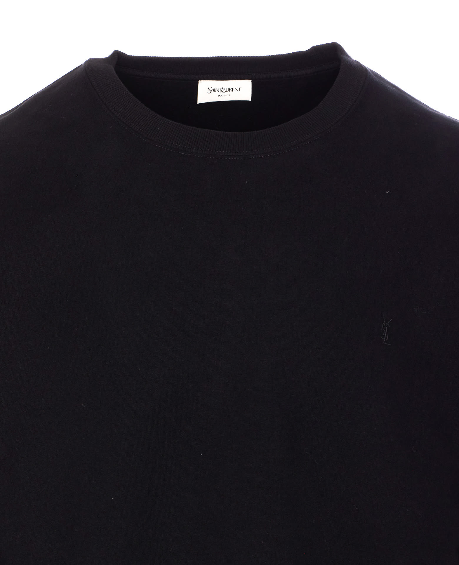 Shop Saint Laurent Cassandre Sweatshirt In Nero