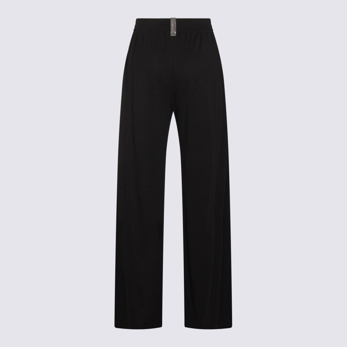 Fabiana Filippi Relaxed Wide Leg Trousers Embellished Detail In Brown