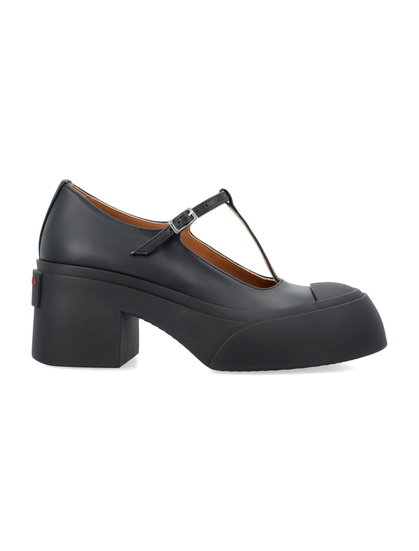 Shop Marni Platform Mary Jane In Black