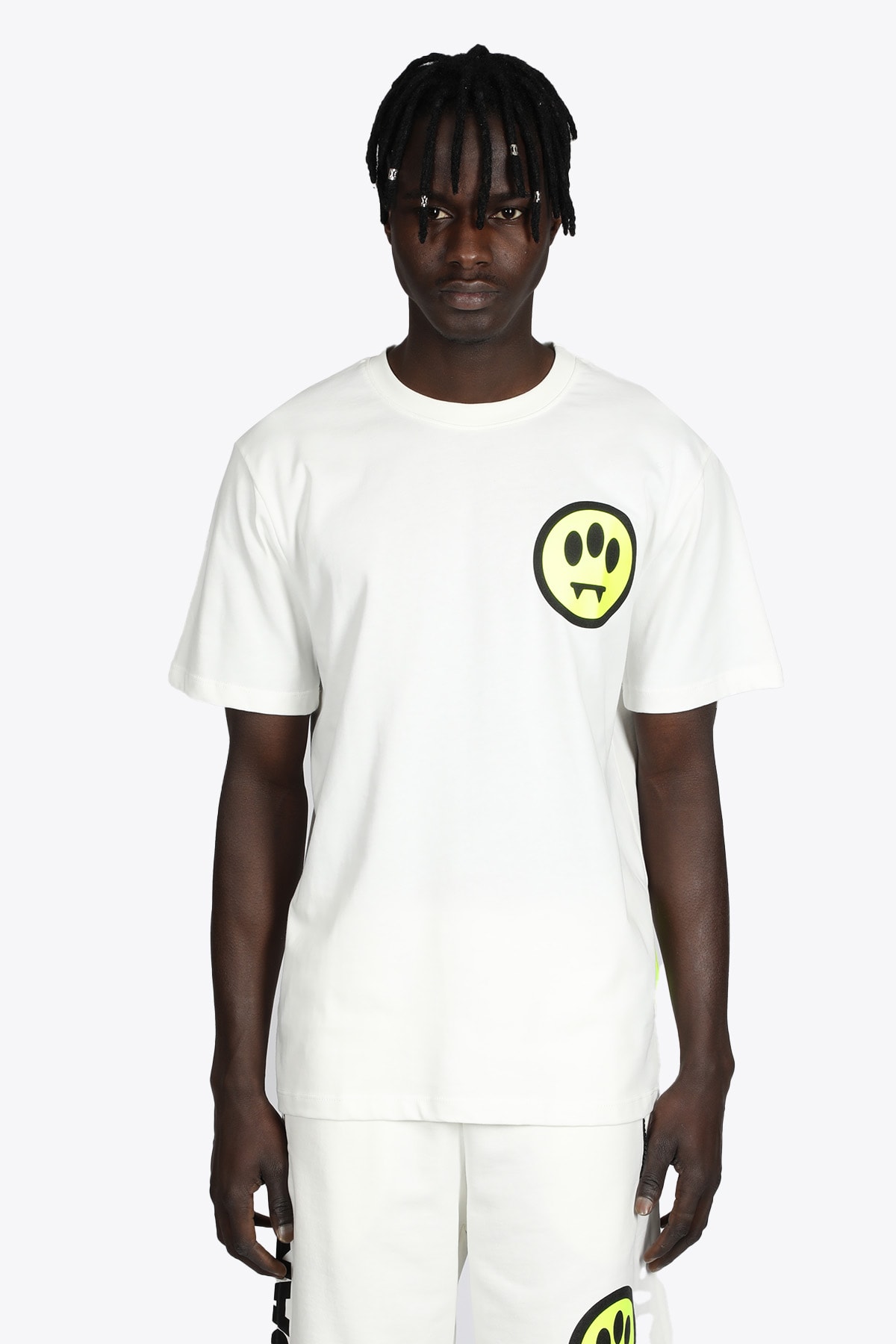 Barrow T-shirt Jersey Unisex White cotton t-shirt with chest smile