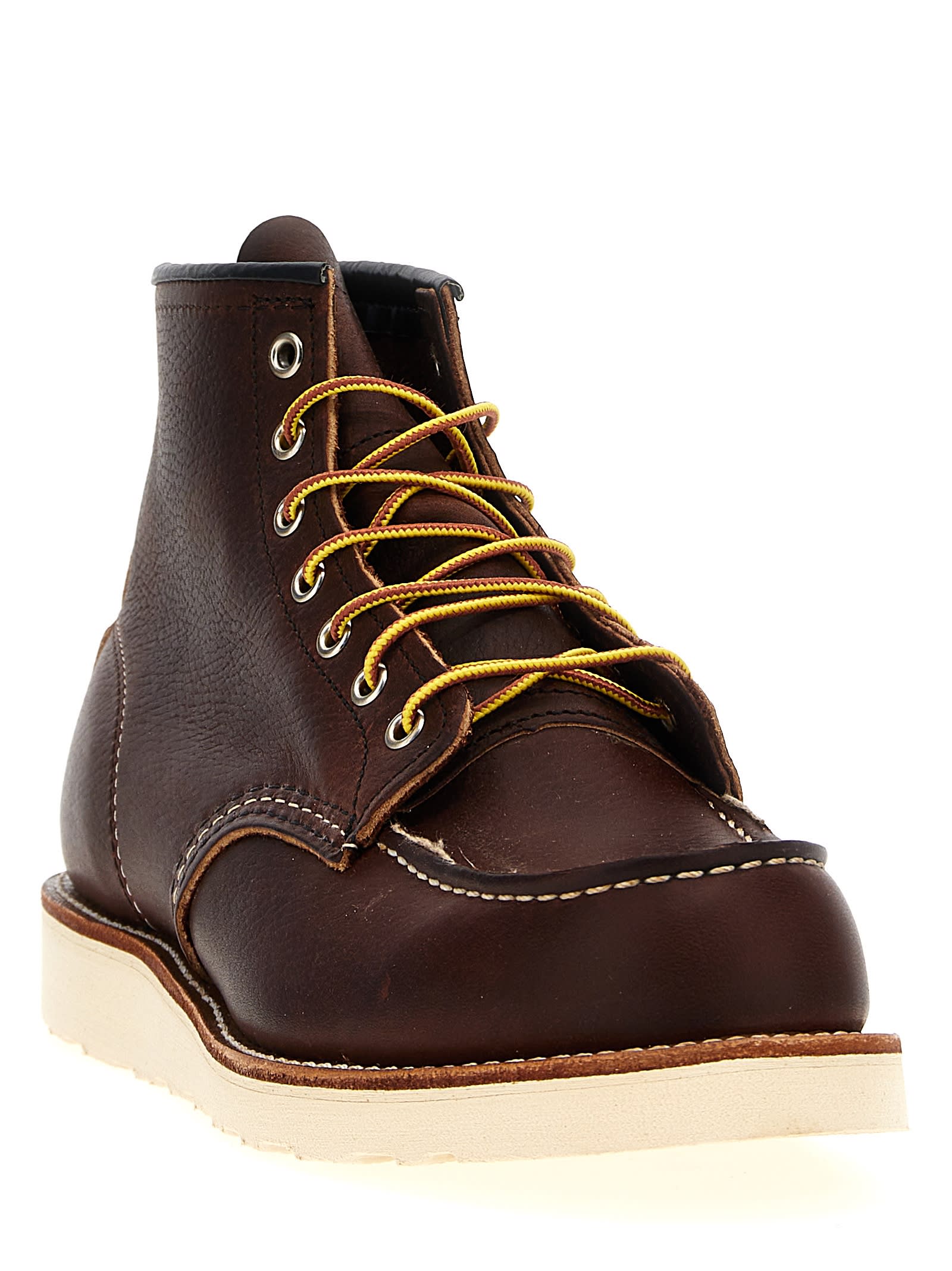 Shop Red Wing Classic Moc Ankle Boots In Brown