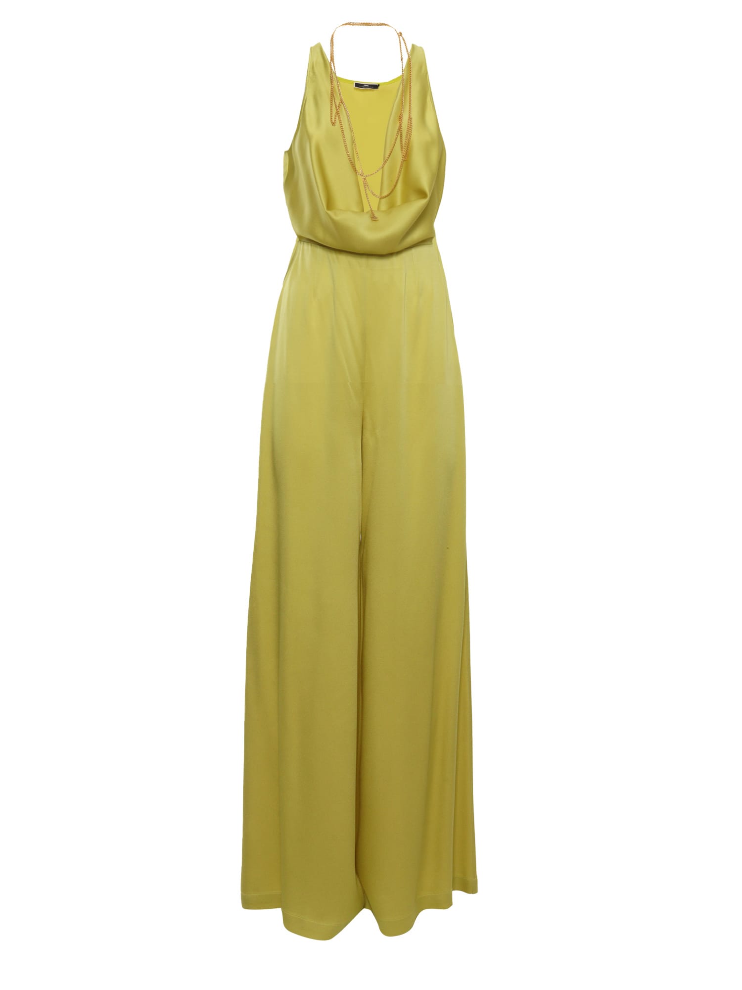 Shop Elisabetta Franchi Elegant Yellow Jumpsuit