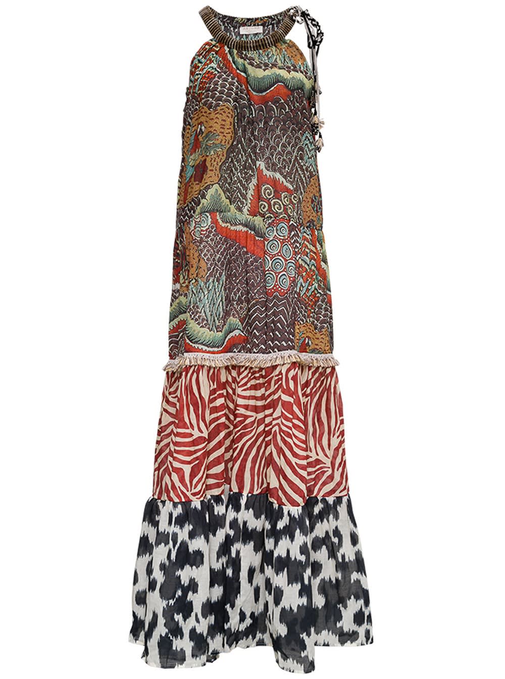 Anjuna Long Multicolor Cotton Dress