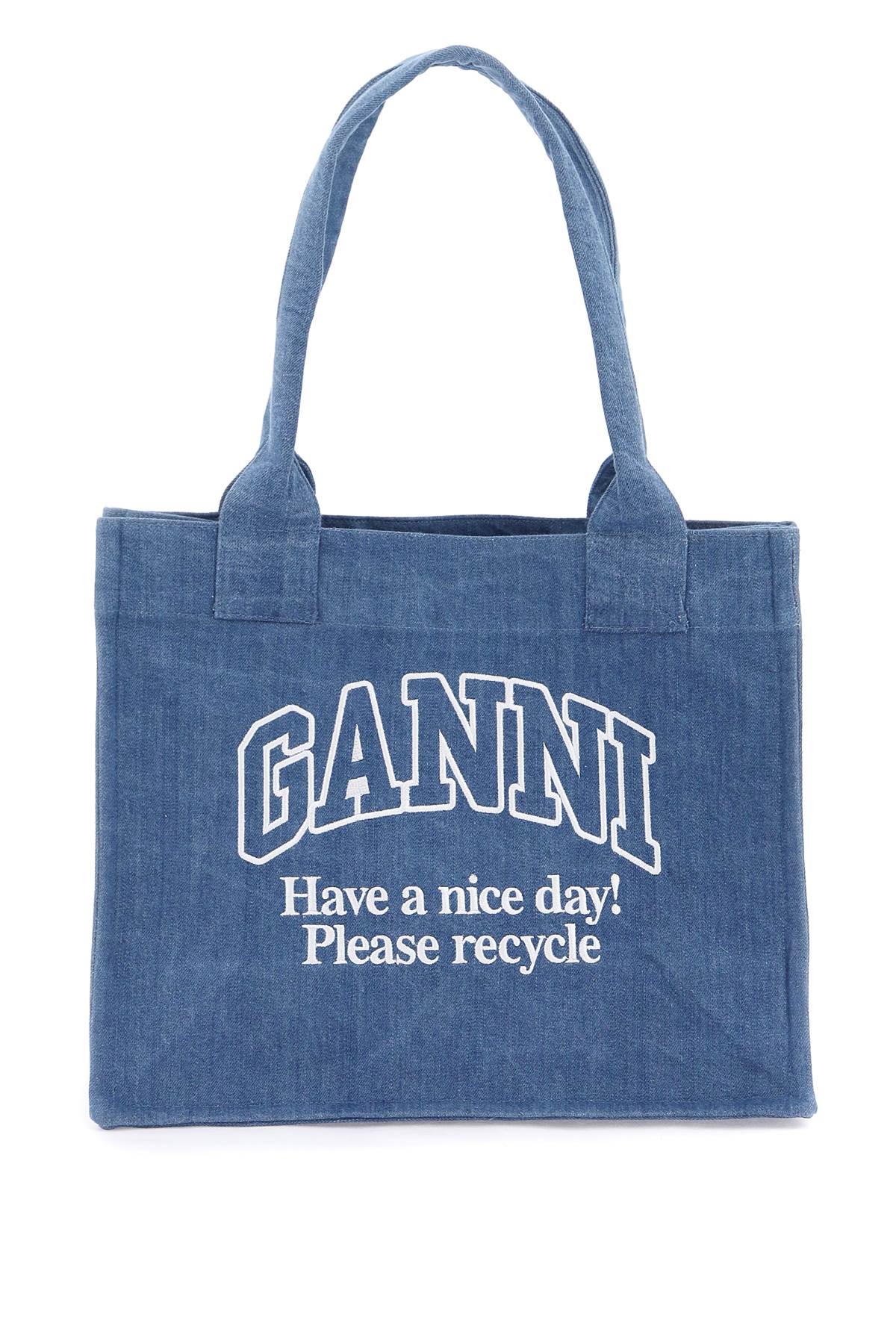 GANNI TOTE BAG WITH EMBROIDERY