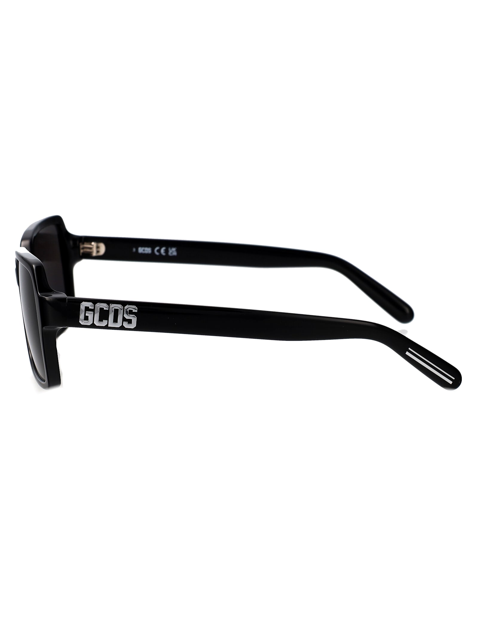 Gcds Black Acetate Sunglasses In Black