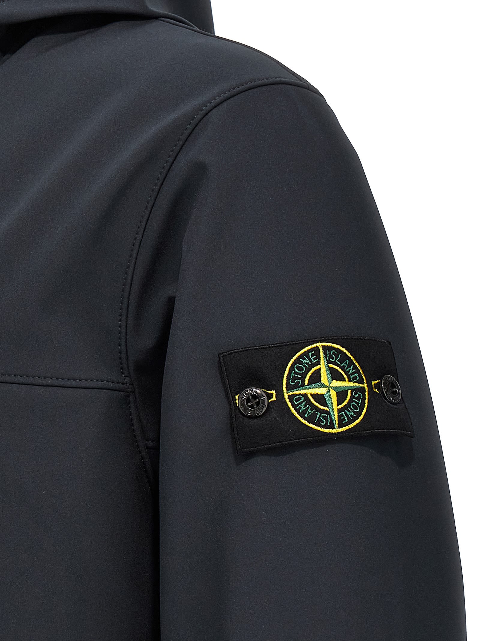 Stone Island Down Jacket In Blue