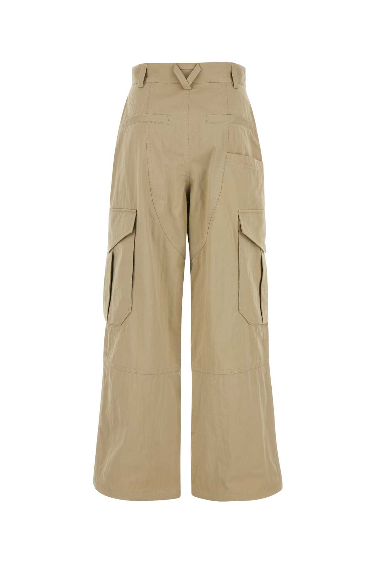 Bottega Veneta Cotton-blend Cargo Trousers In Oatmeal