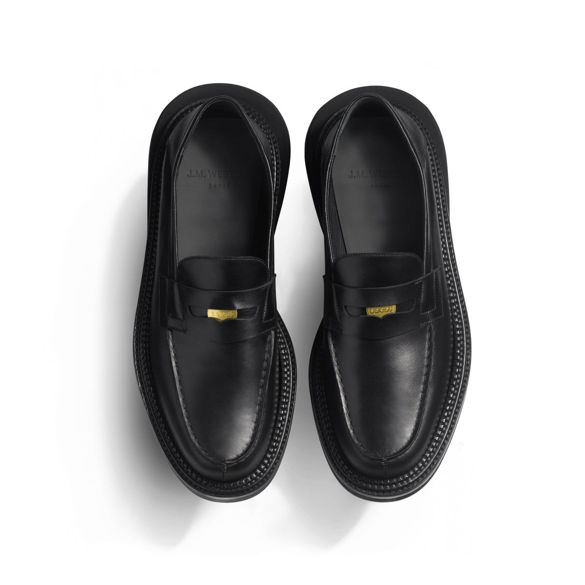 Jm Weston Mocassin Mule Sacai In Black