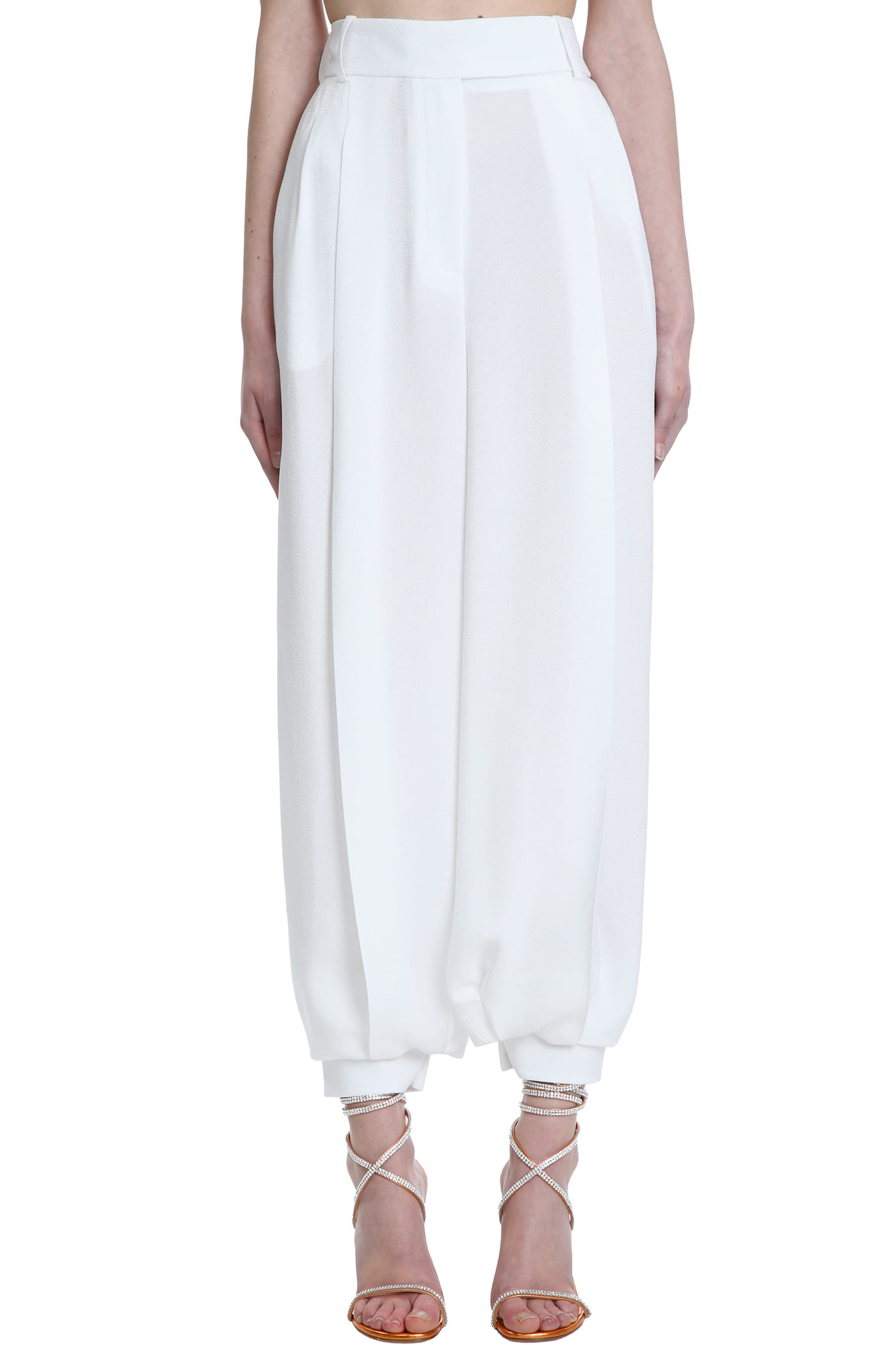 Alexandre Vauthier Pants In White Polyester