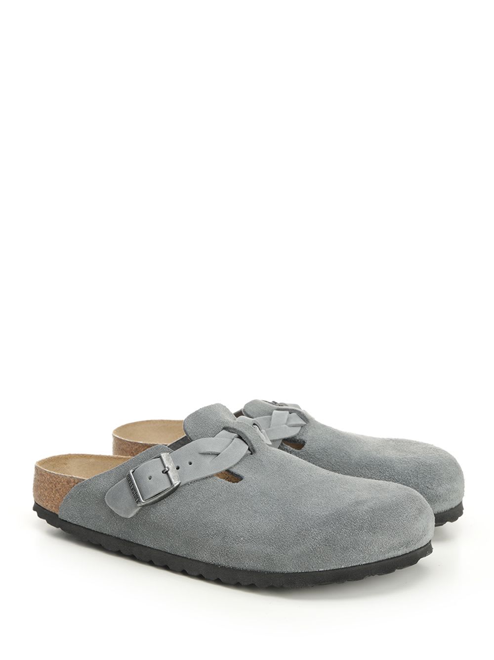 Birkenstock Slipper Boston Braided Colour Basalt Gray