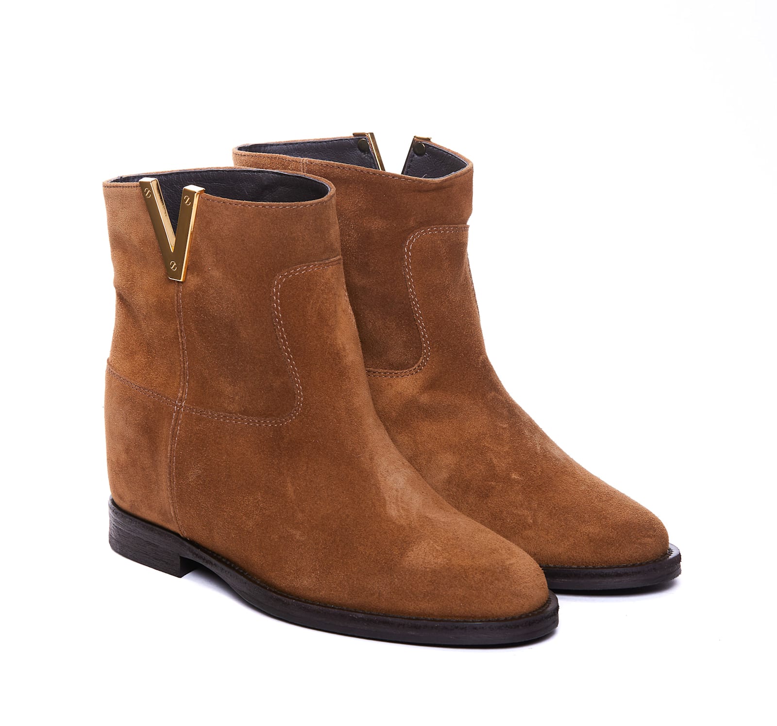 Shop Via Roma 15 Booties In Brown