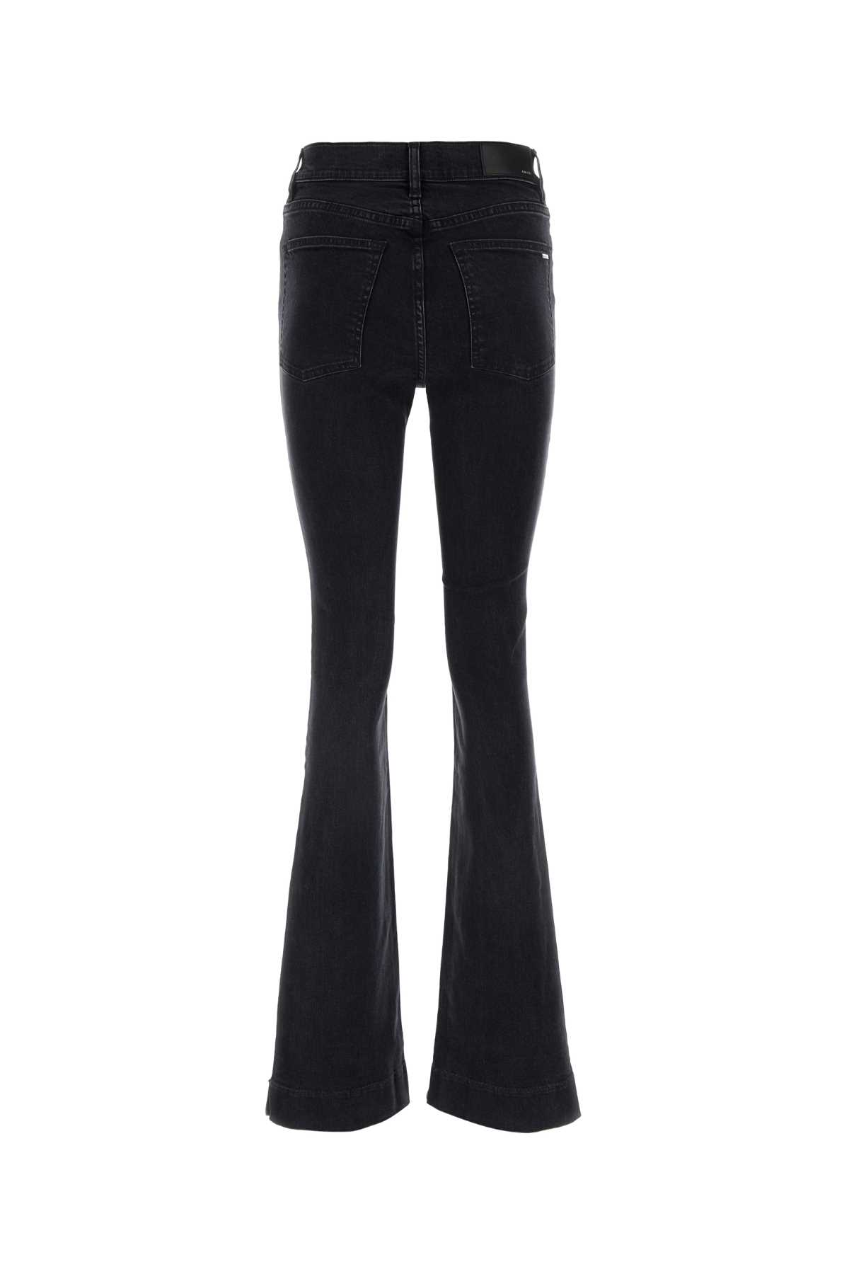 Amiri Black Denim Stretch Jeans In Fadedblack