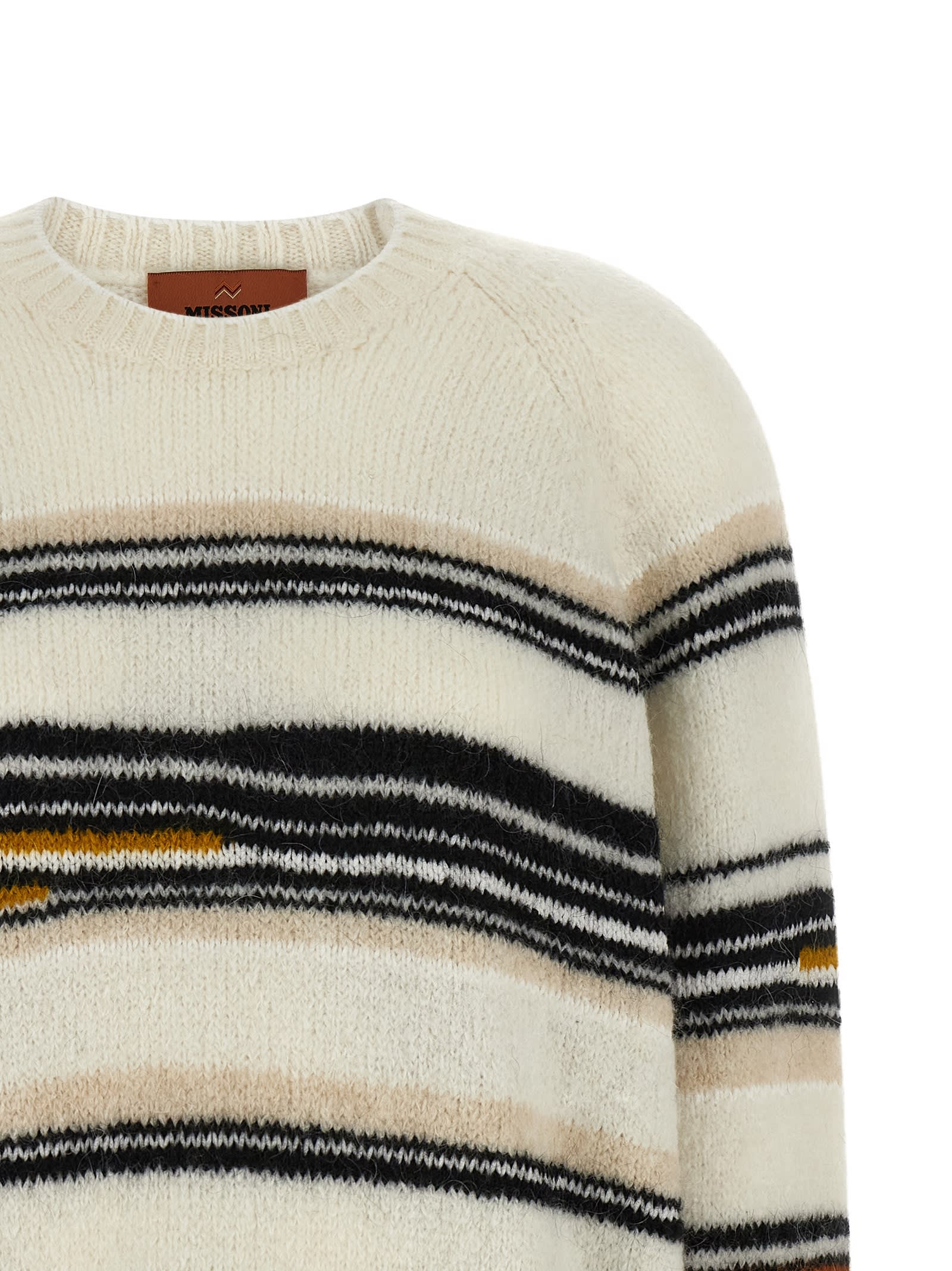 Missoni Stripes Intarsia Sweater Sweaters And Cardigans White In Multi
