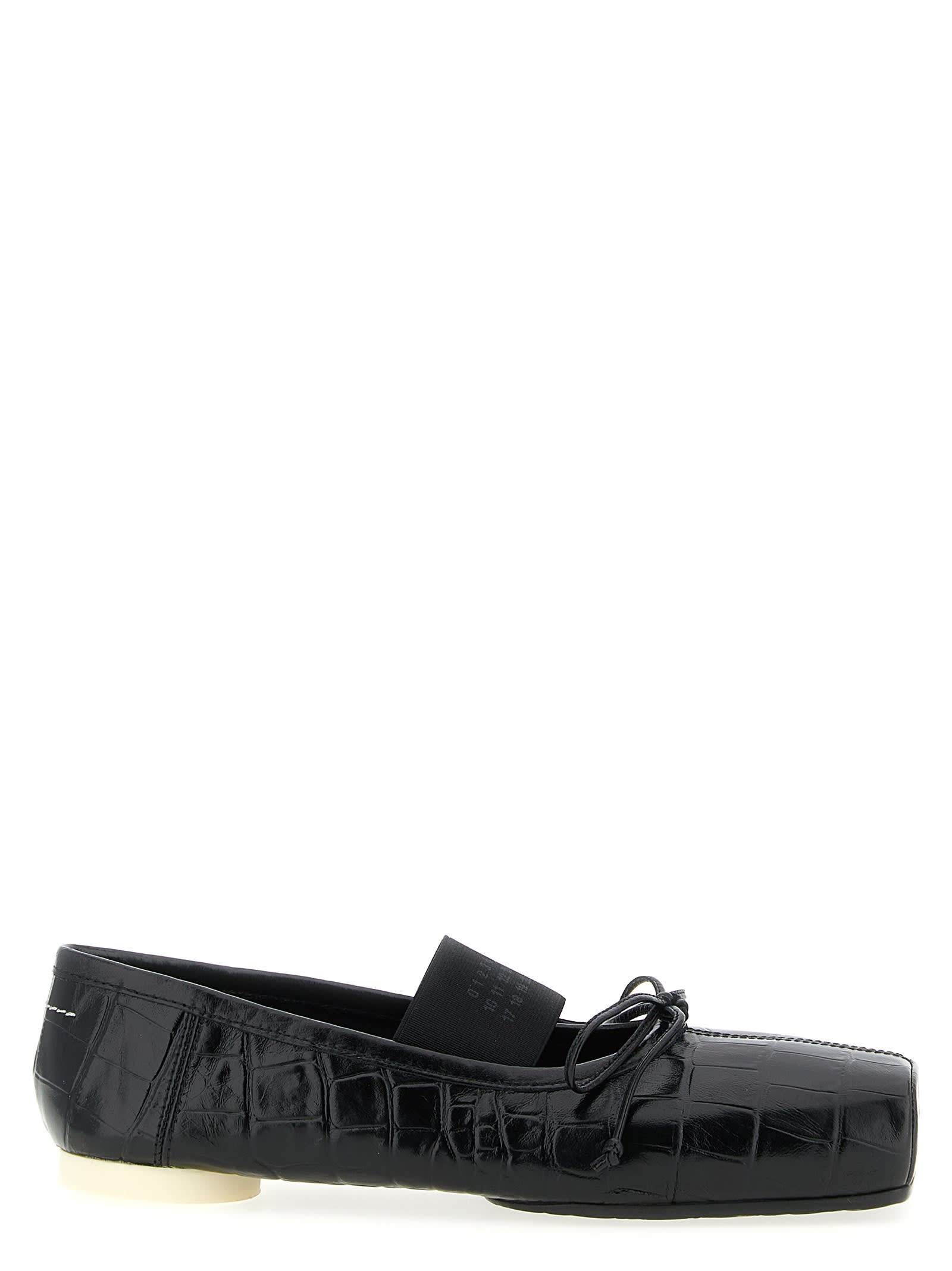 Mm6 Maison Margiela Ballet Ballet Flats In Black
