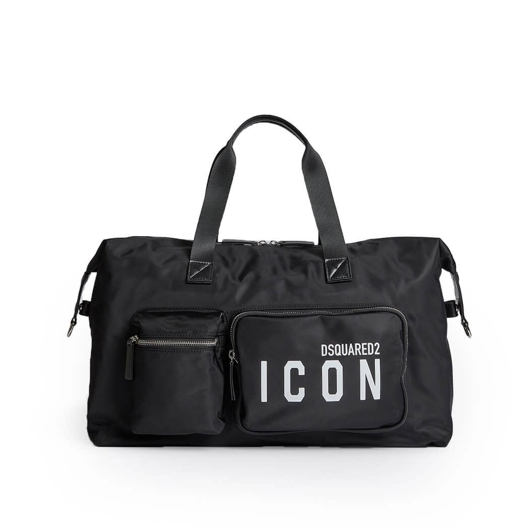 Dsquared2 Be Icon Black White Duffle Bag